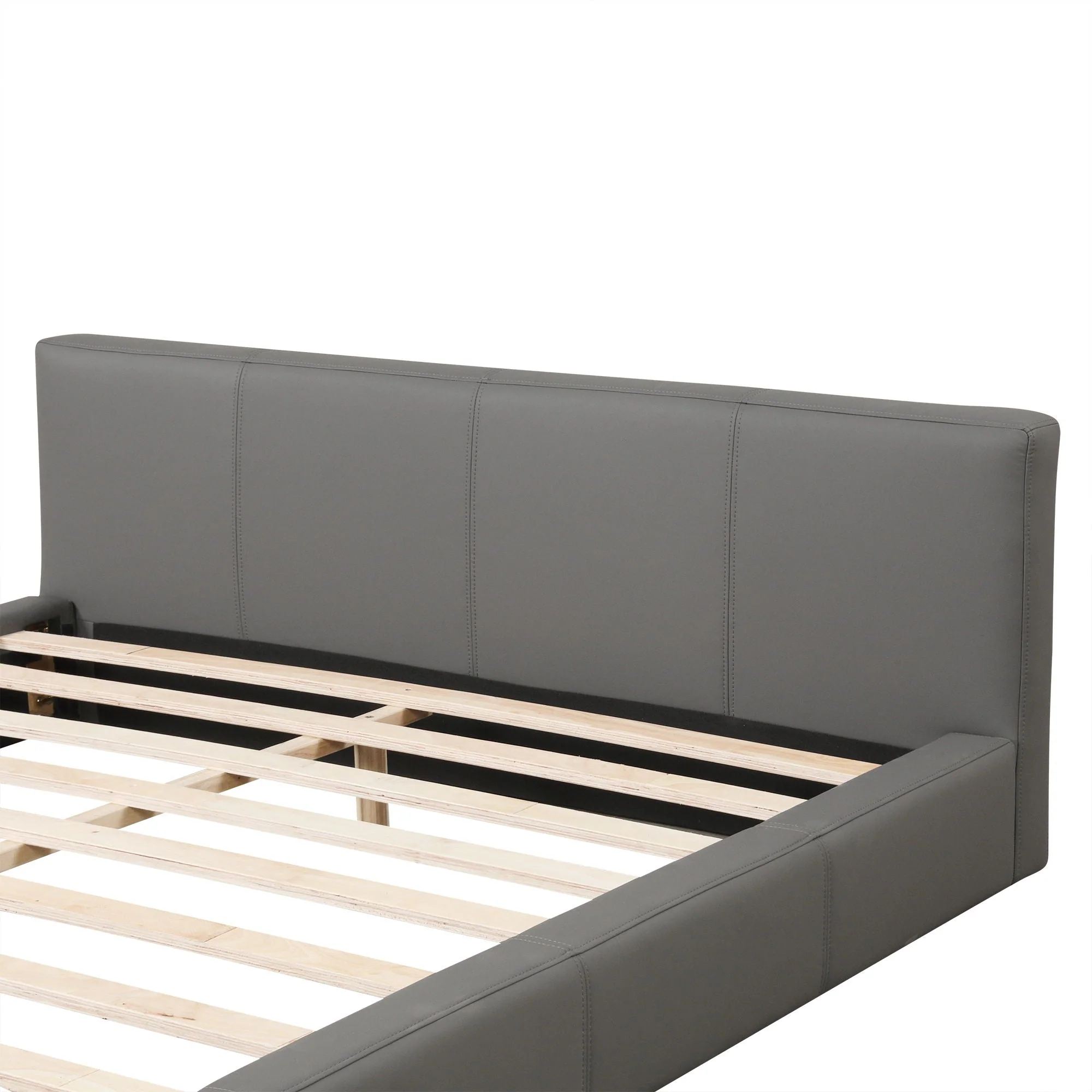 Stylish Upholstered Bed With Birch Wood Frame - Image 10