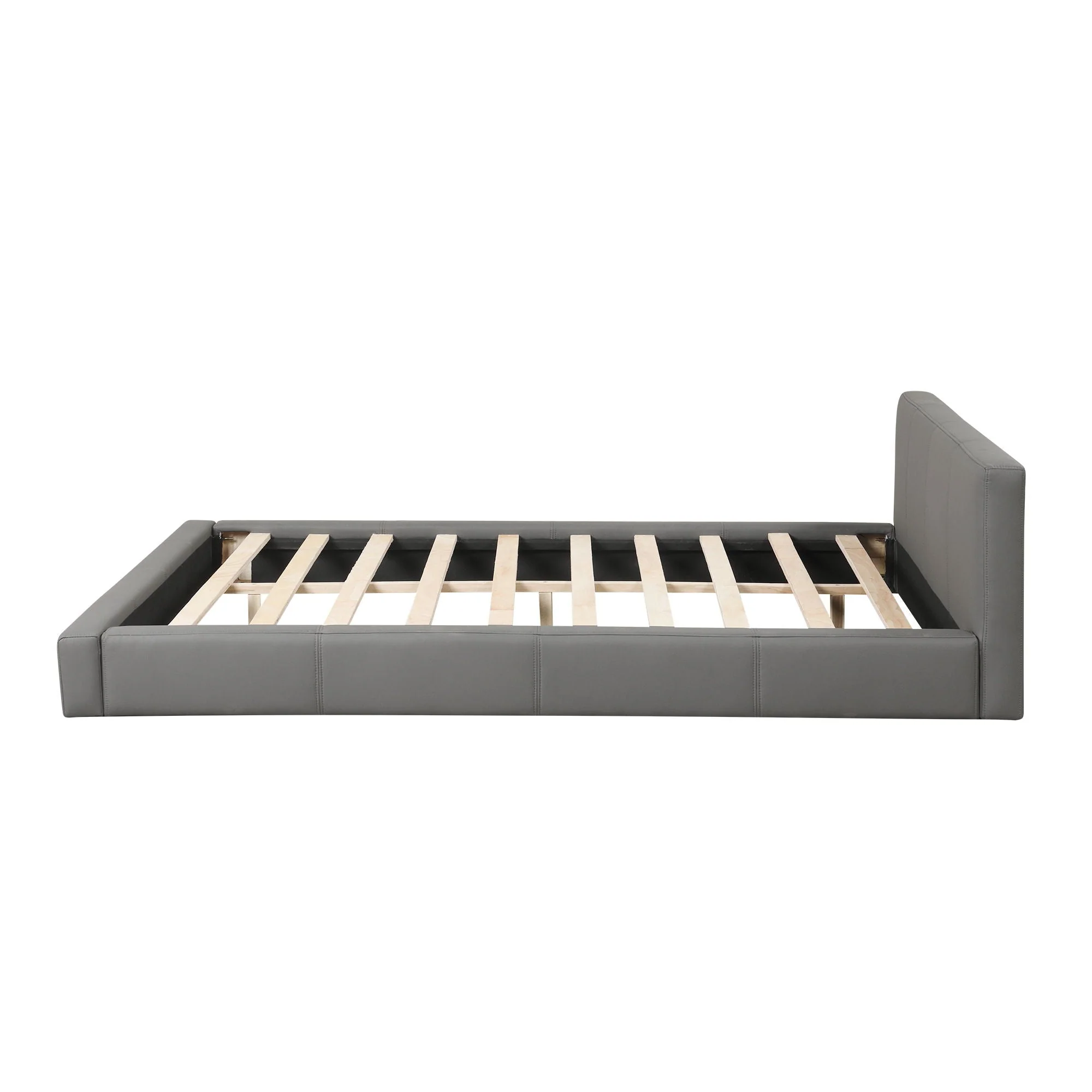 Stylish Upholstered Bed With Birch Wood Frame - Image 12
