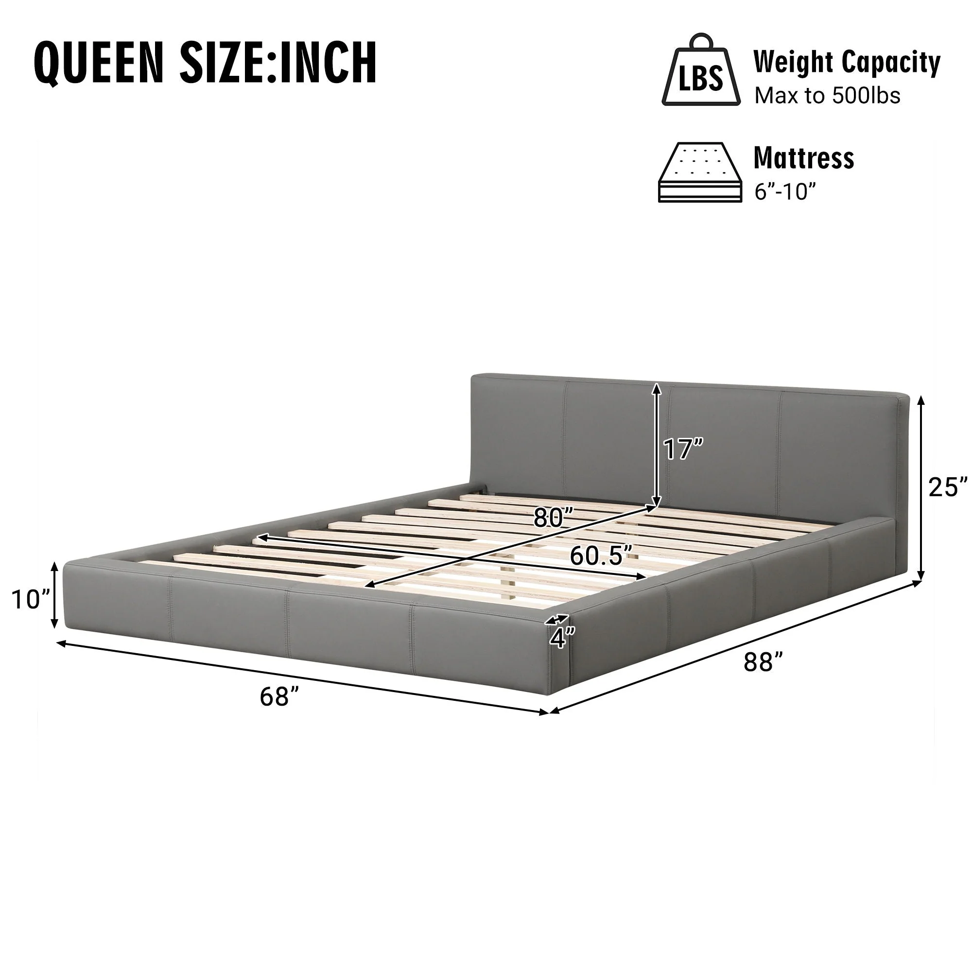 Stylish Upholstered Bed With Birch Wood Frame - Image 13
