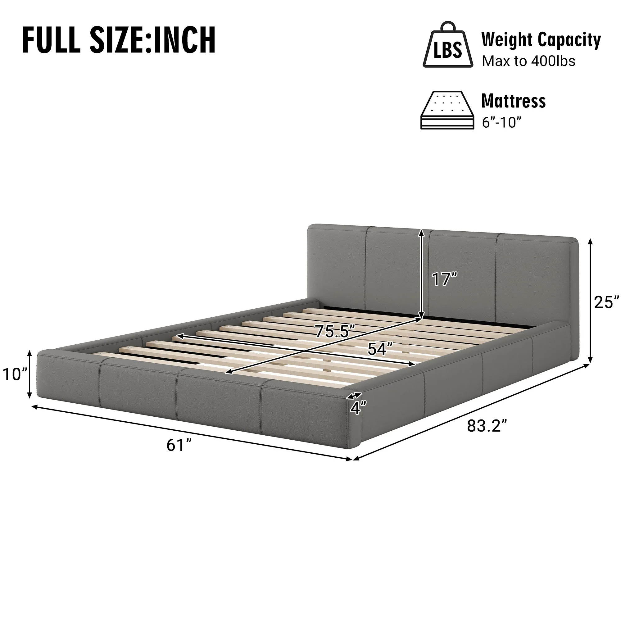 Stylish Upholstered Bed With Birch Wood Frame - Image 18