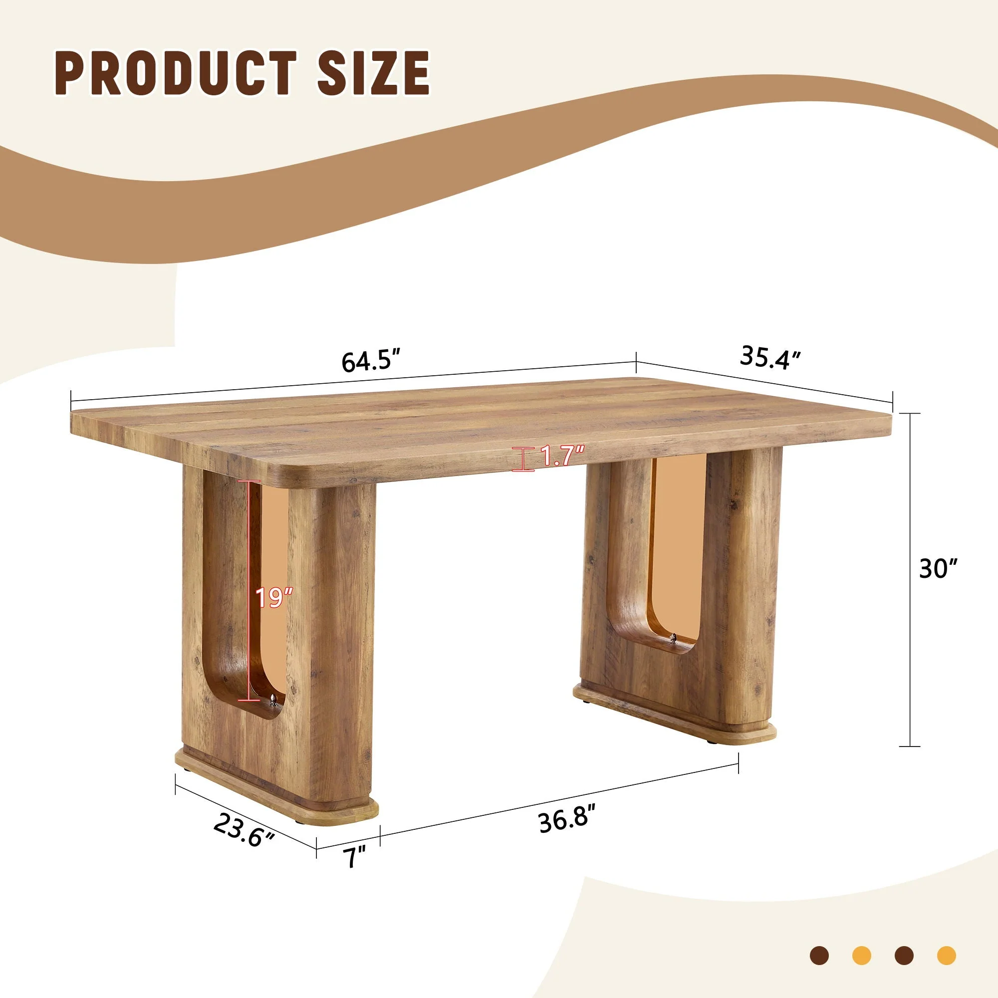 Stylish Versatile Textured Dining Table - Image 2