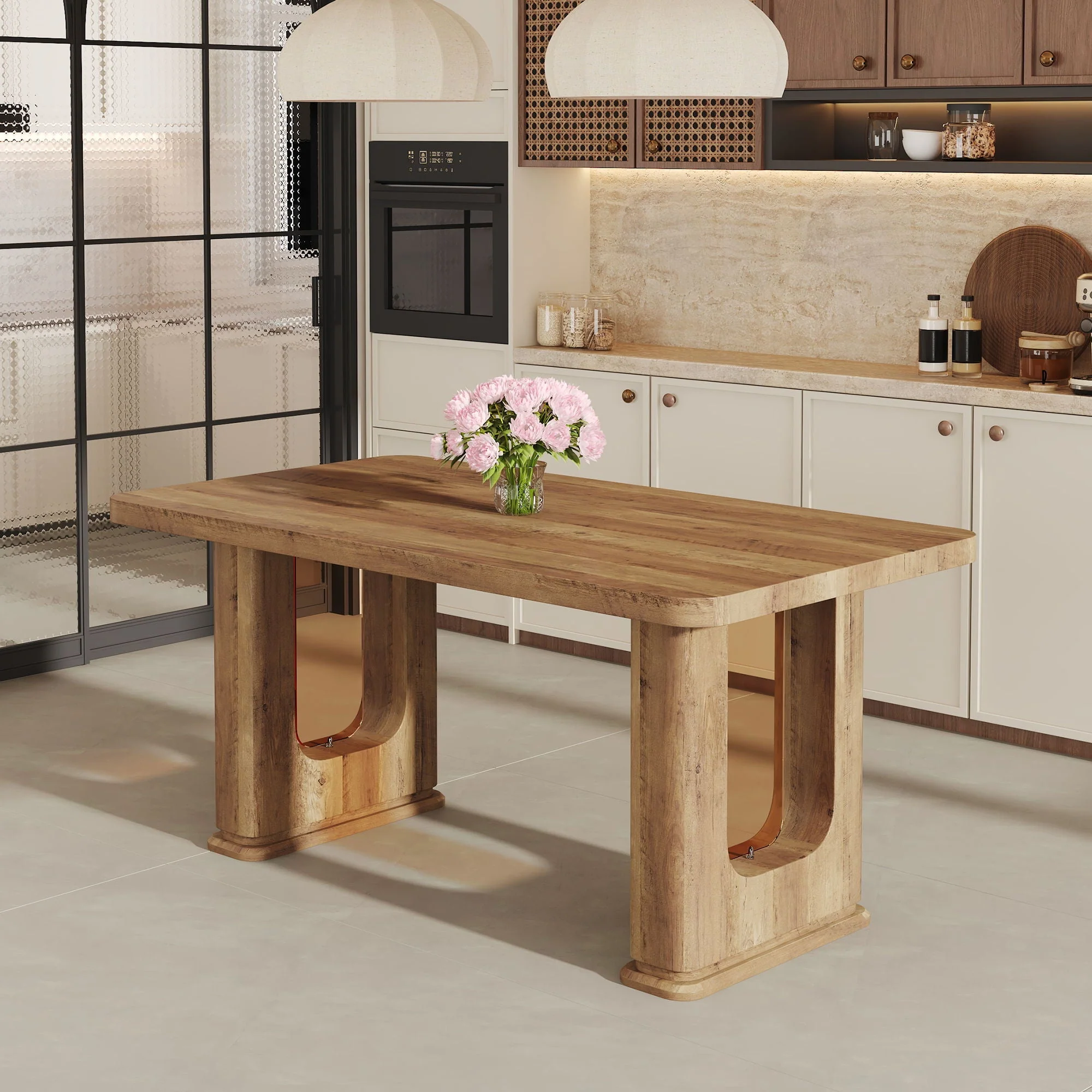 Stylish Versatile Textured Dining Table - Image 4