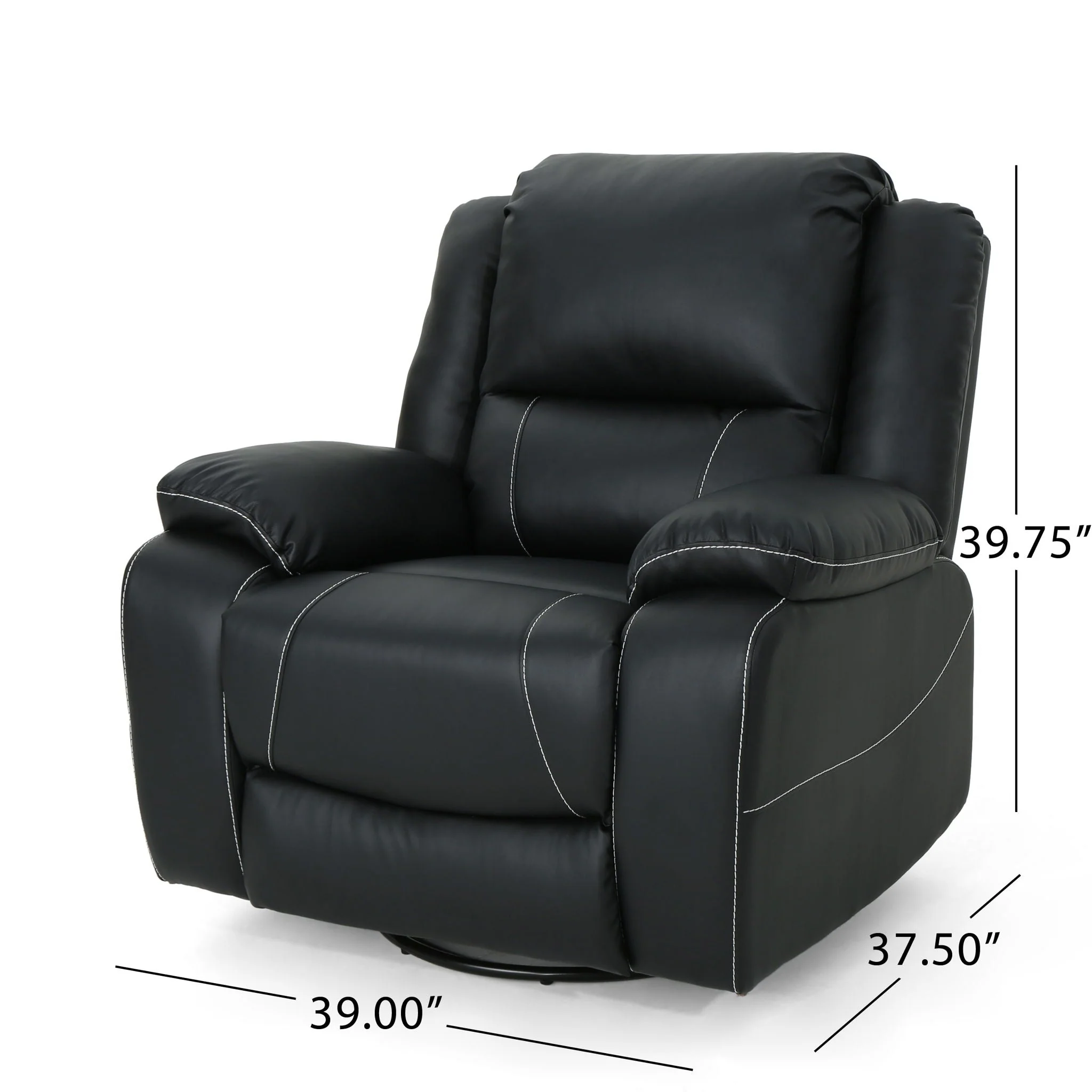 Stylish Wide Manual Swivel Standard Recliner - Image 3