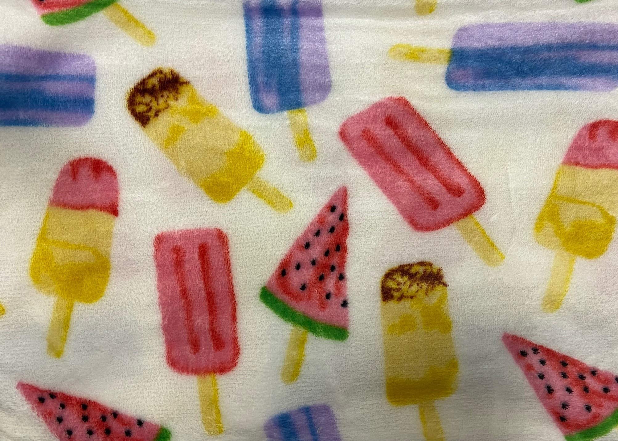 Summertime Fun by Decor&More Extra Soft Throw Blanket (50" x 60") - Ice Cream, Popsicles & Watermelon for Boys and Girls and Kids of Any Age - Image 4