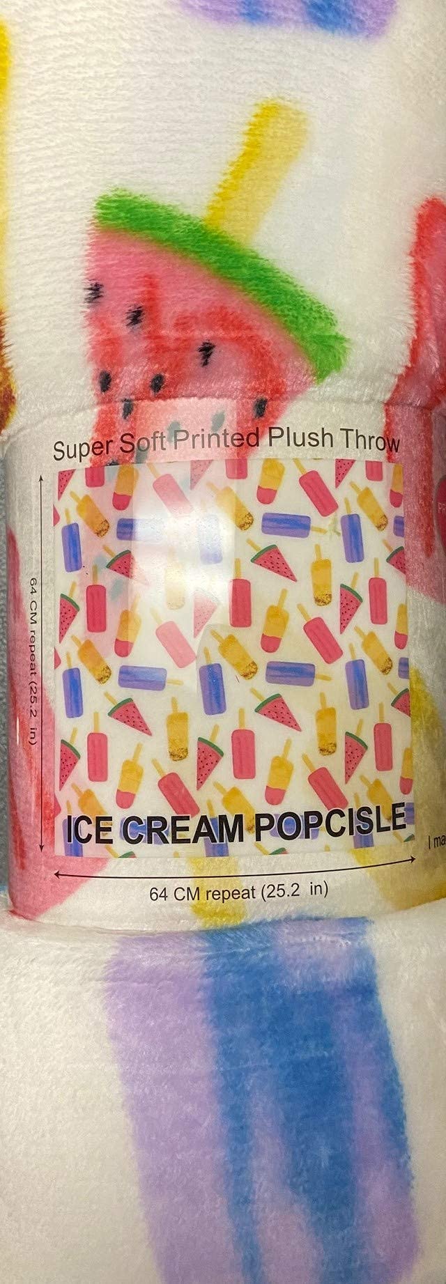 Summertime Fun by Decor&More Extra Soft Throw Blanket (50" x 60") - Ice Cream, Popsicles & Watermelon for Boys and Girls and Kids of Any Age - Image 5