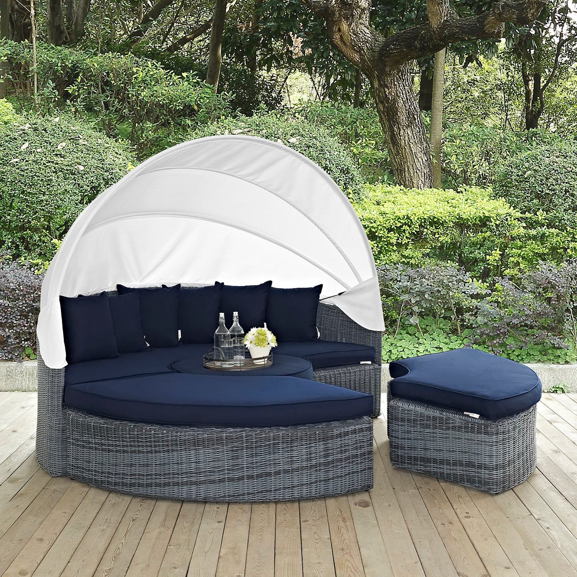 Summon Canopy Outdoor Patio Sunbrella Daybed by Modway - Image 6