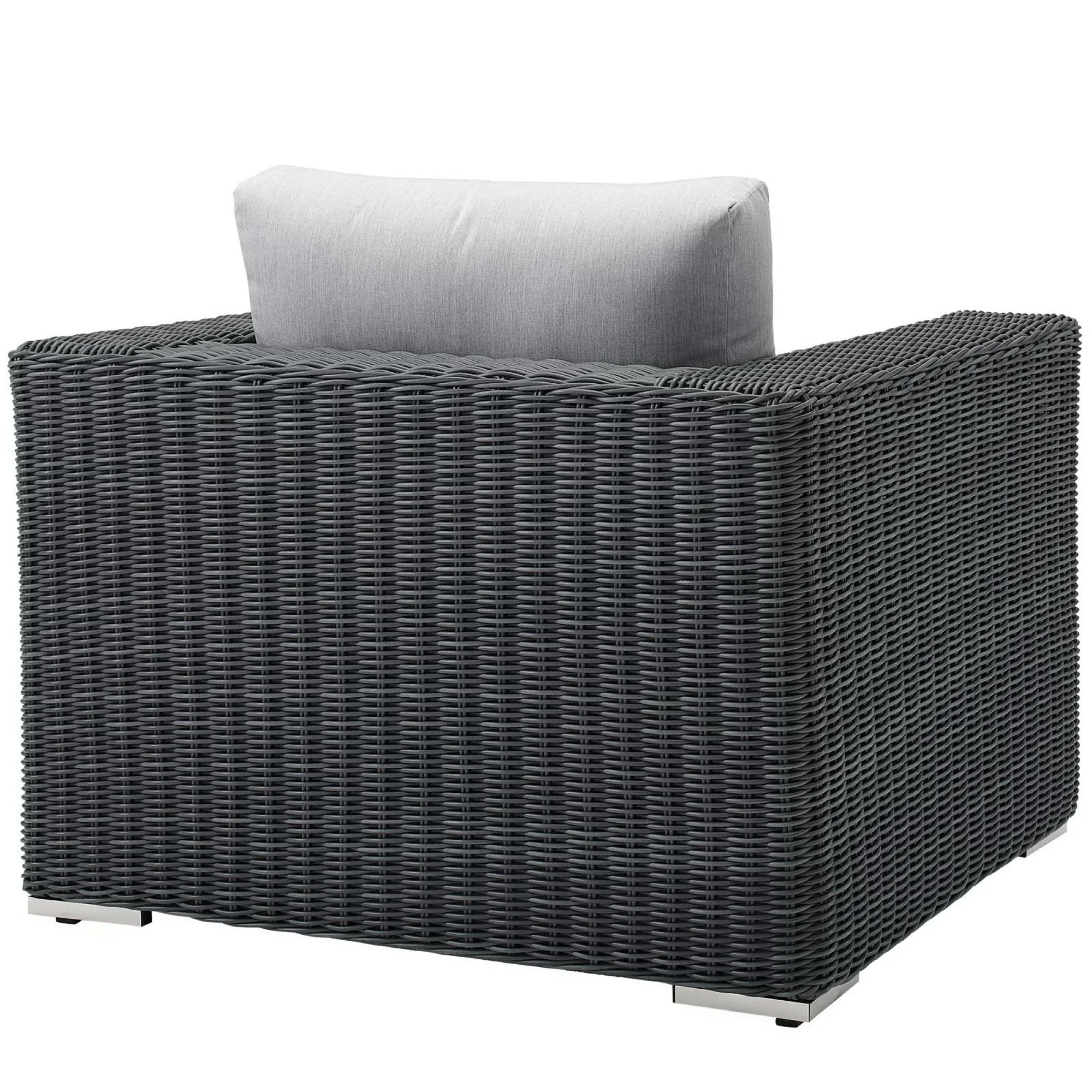 Summon Outdoor Patio Fabric Sunbrella� Armchair by Modway - Image 3