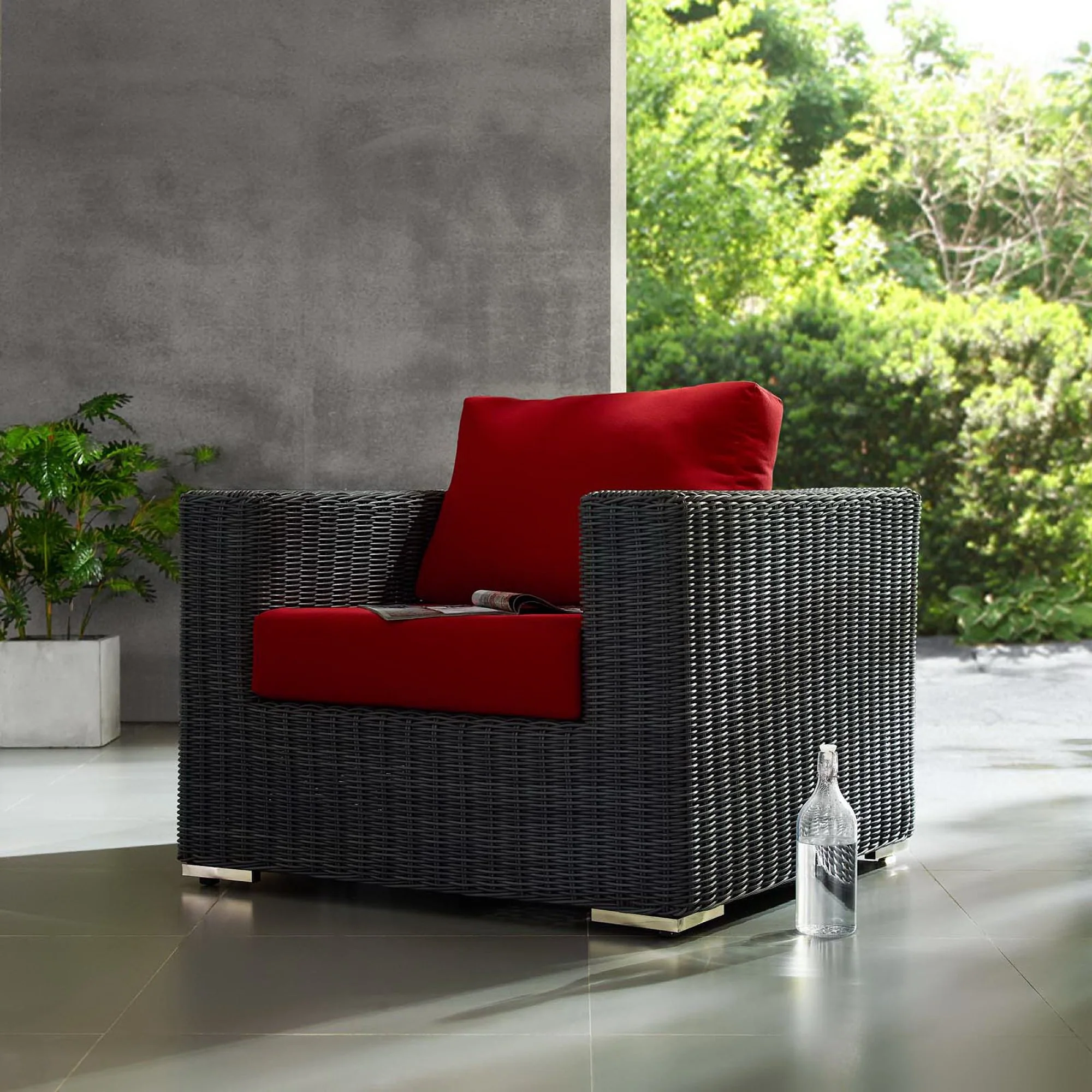 Summon Outdoor Patio Fabric Sunbrella� Armchair by Modway - Image 5