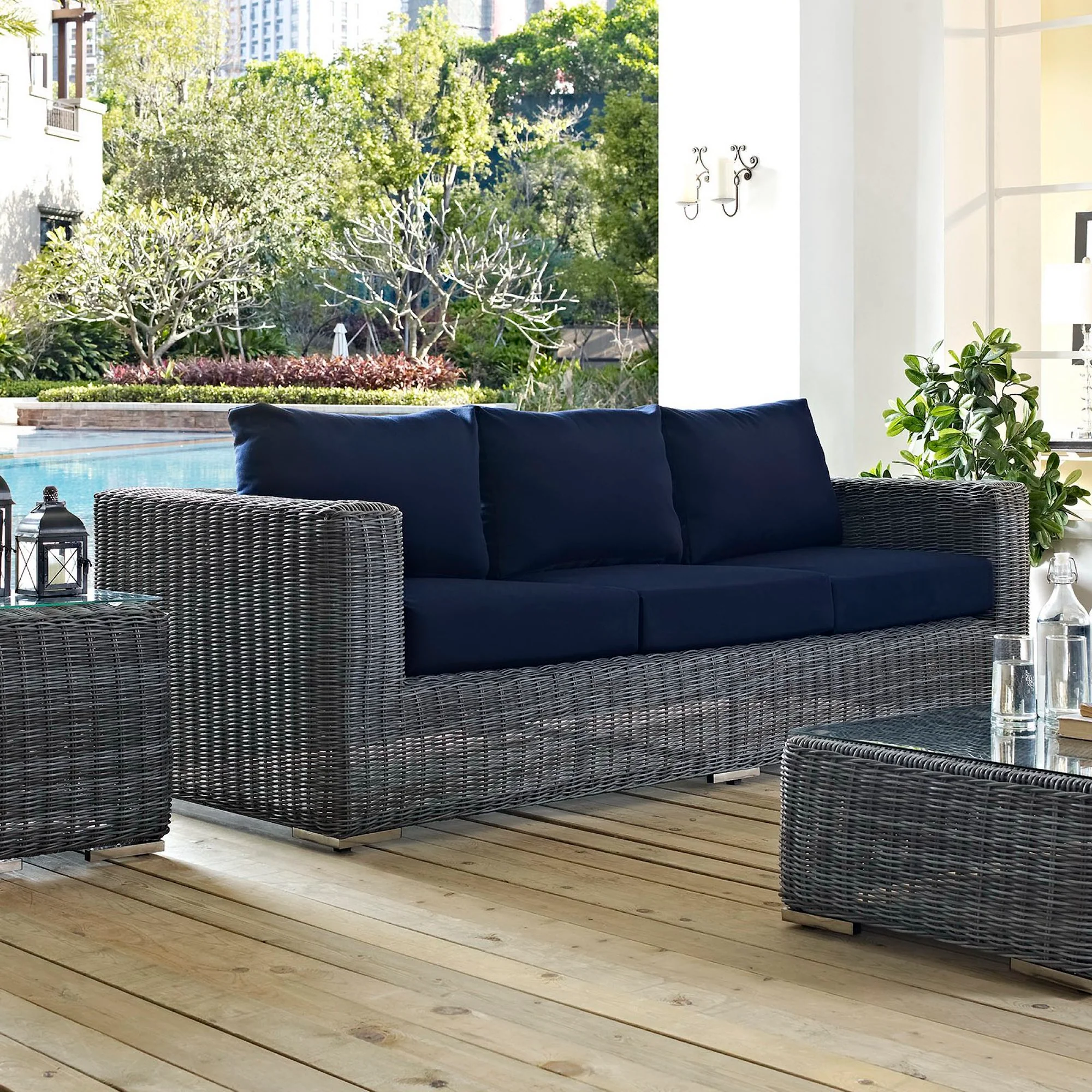 Summon Outdoor Patio Sunbrella Sofa by Modway - Image 5