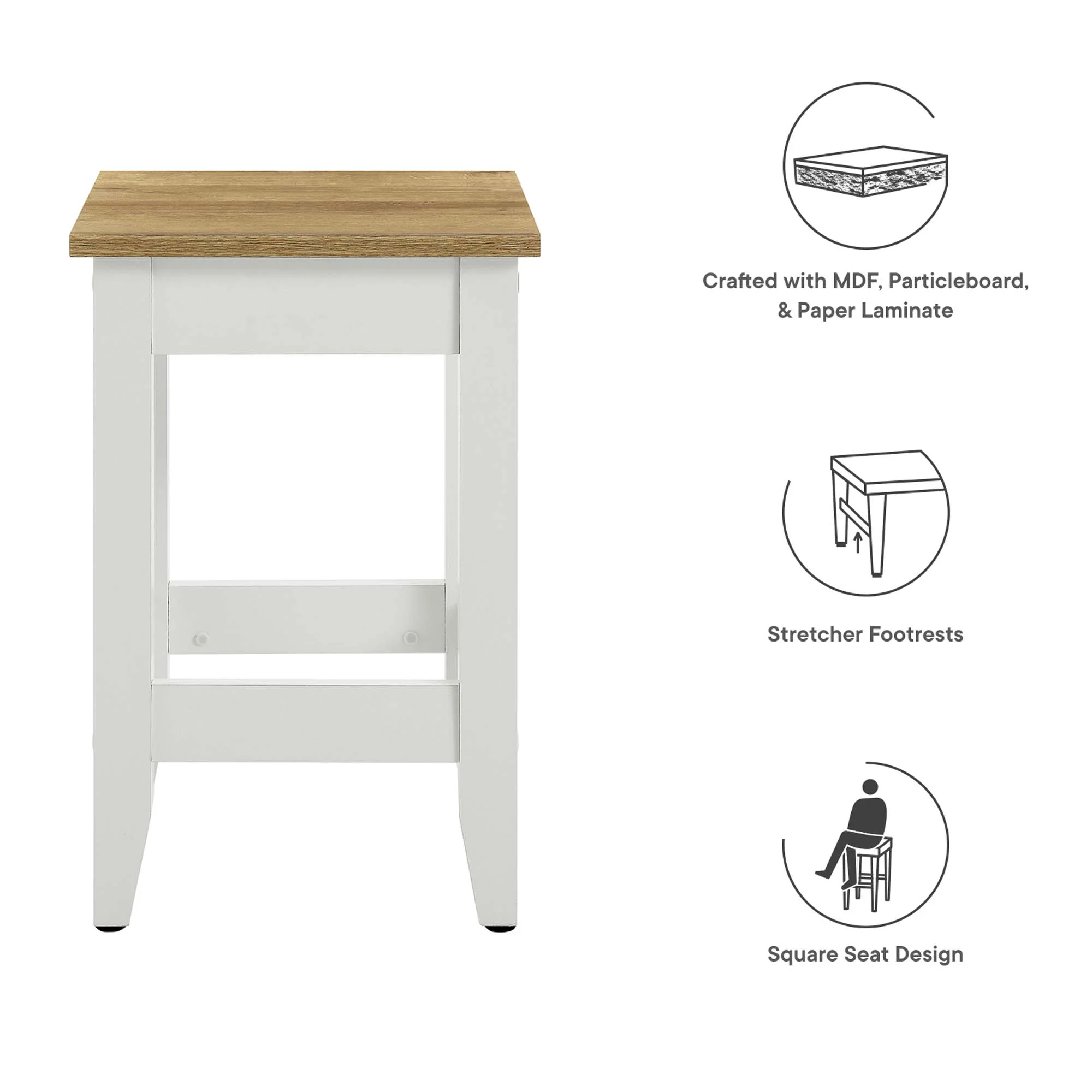 Sunbrook Kitchen Stool by Modway - Image 2