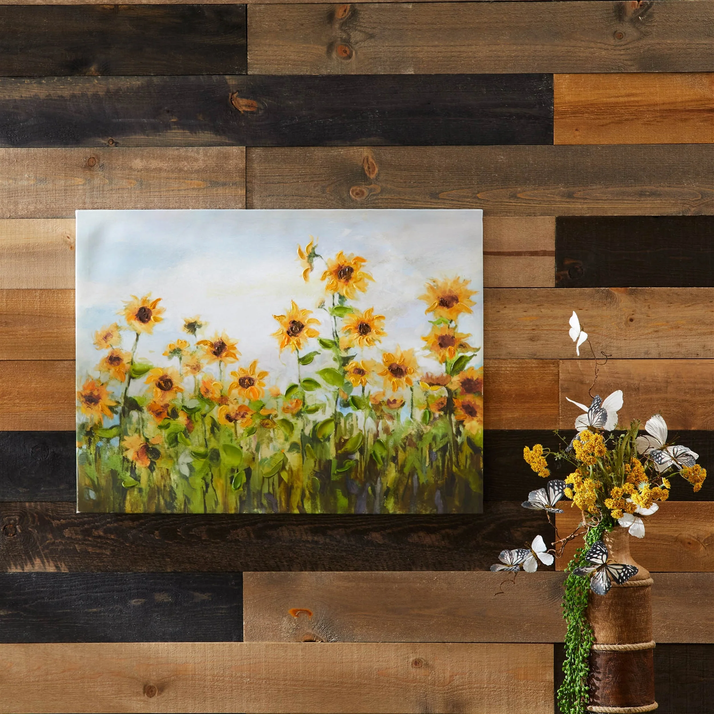 Sunflower Field Canvas Wall Art 32"l - Image 2