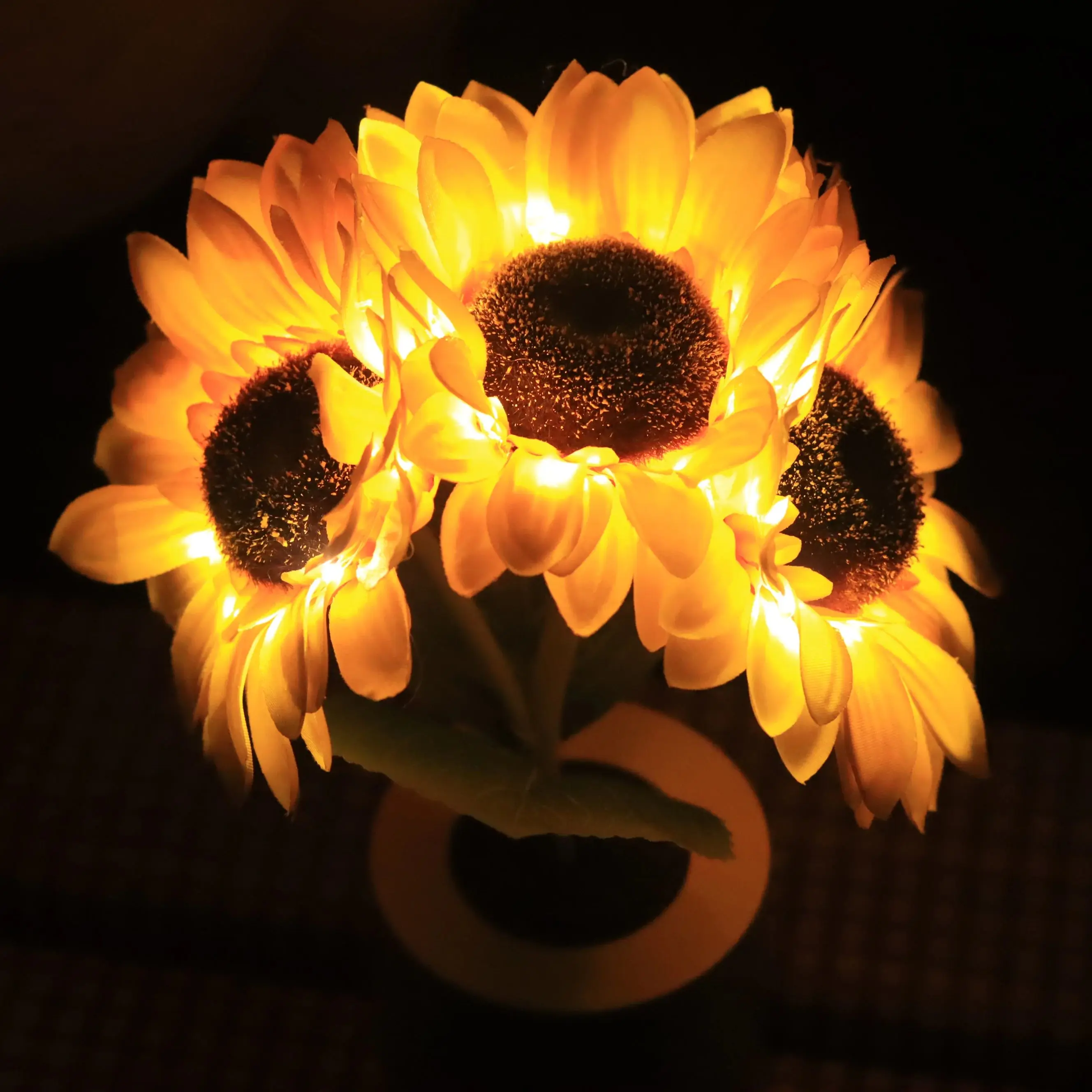 Sunflower LED Night Light USB Rechargeable Bedside Table Lamp Kids Room Decor - Image 2