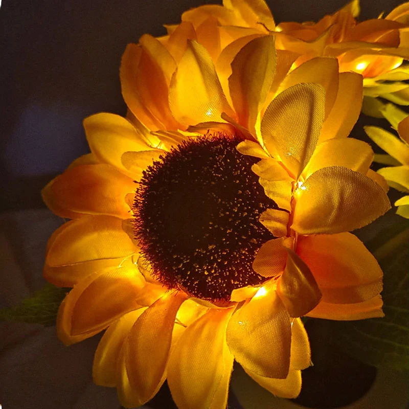 Sunflower LED Night Light USB Rechargeable Bedside Table Lamp Kids Room Decor - Image 5