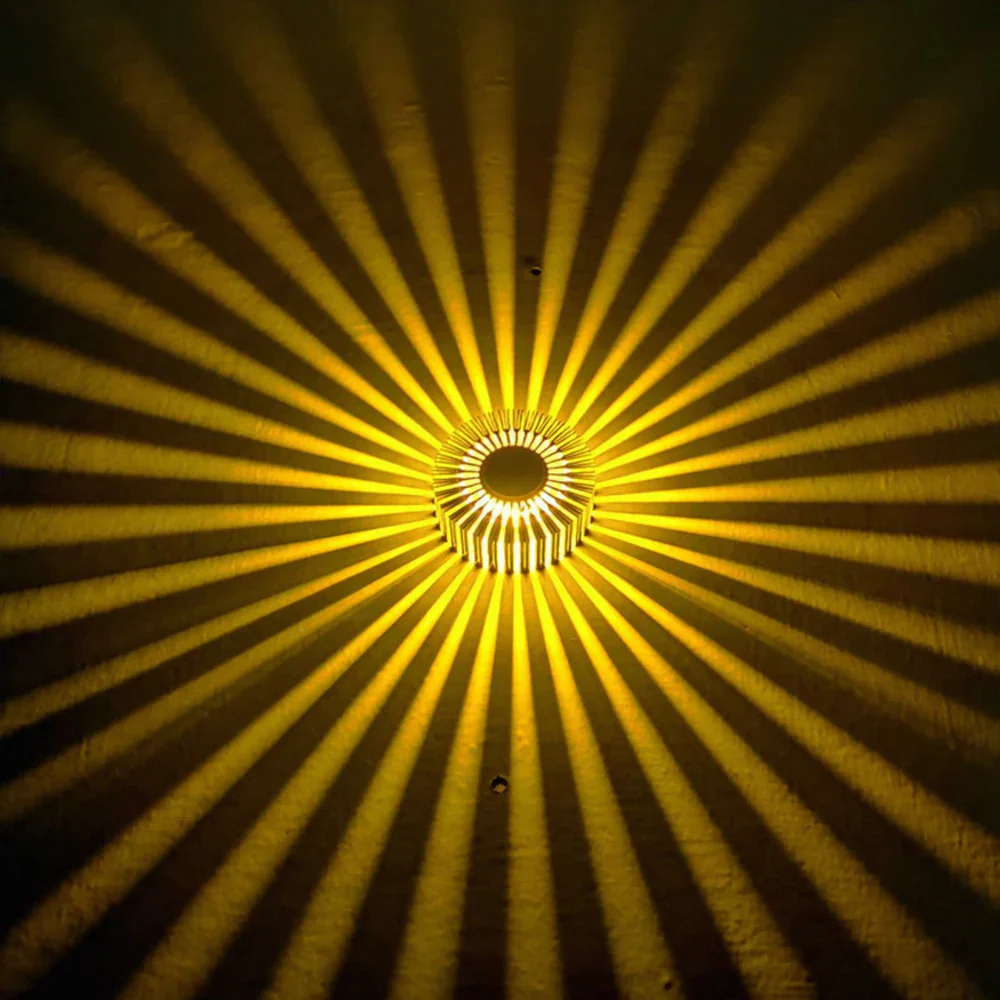 Sunflower LED Wall Lamp RGB Projection Corridor Indoor Creative Light 3W - Image 13