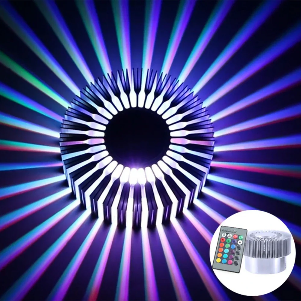 Sunflower LED Wall Lamp RGB Projection Corridor Indoor Creative Light 3W - Image 2