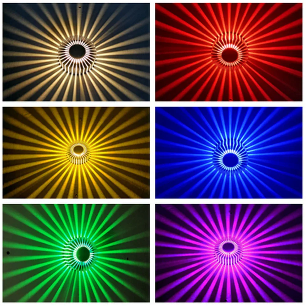 Sunflower LED Wall Lamp RGB Projection Corridor Indoor Creative Light 3W - Image 6