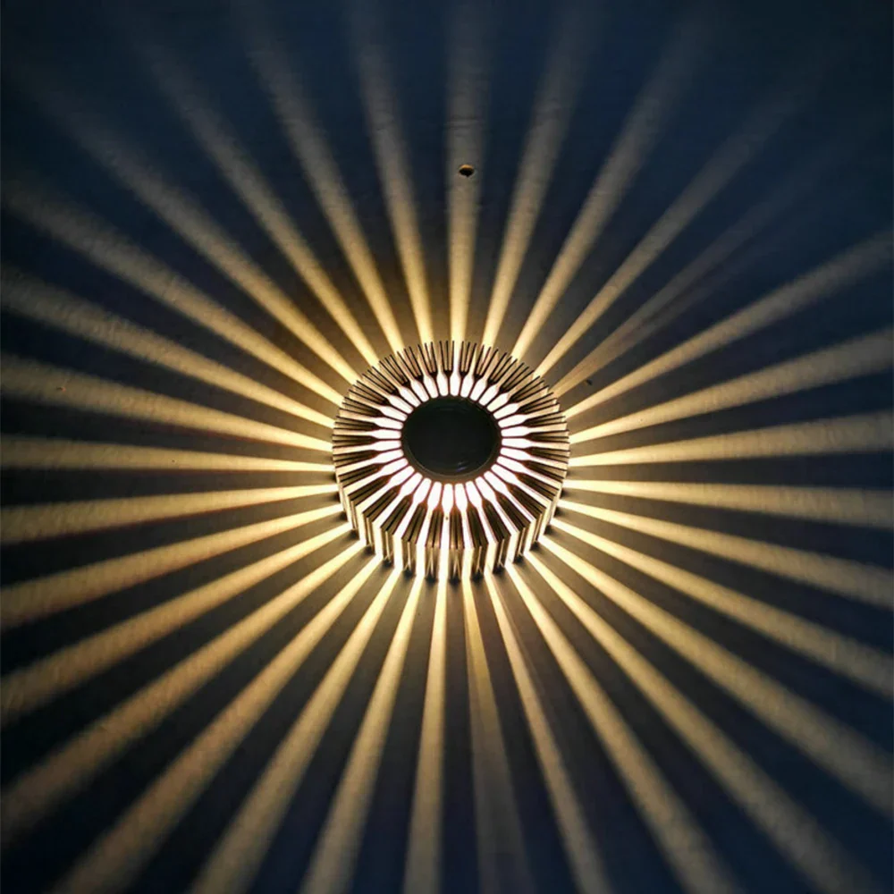 Sunflower LED Wall Lamp RGB Projection Corridor Indoor Creative Light 3W - Image 9