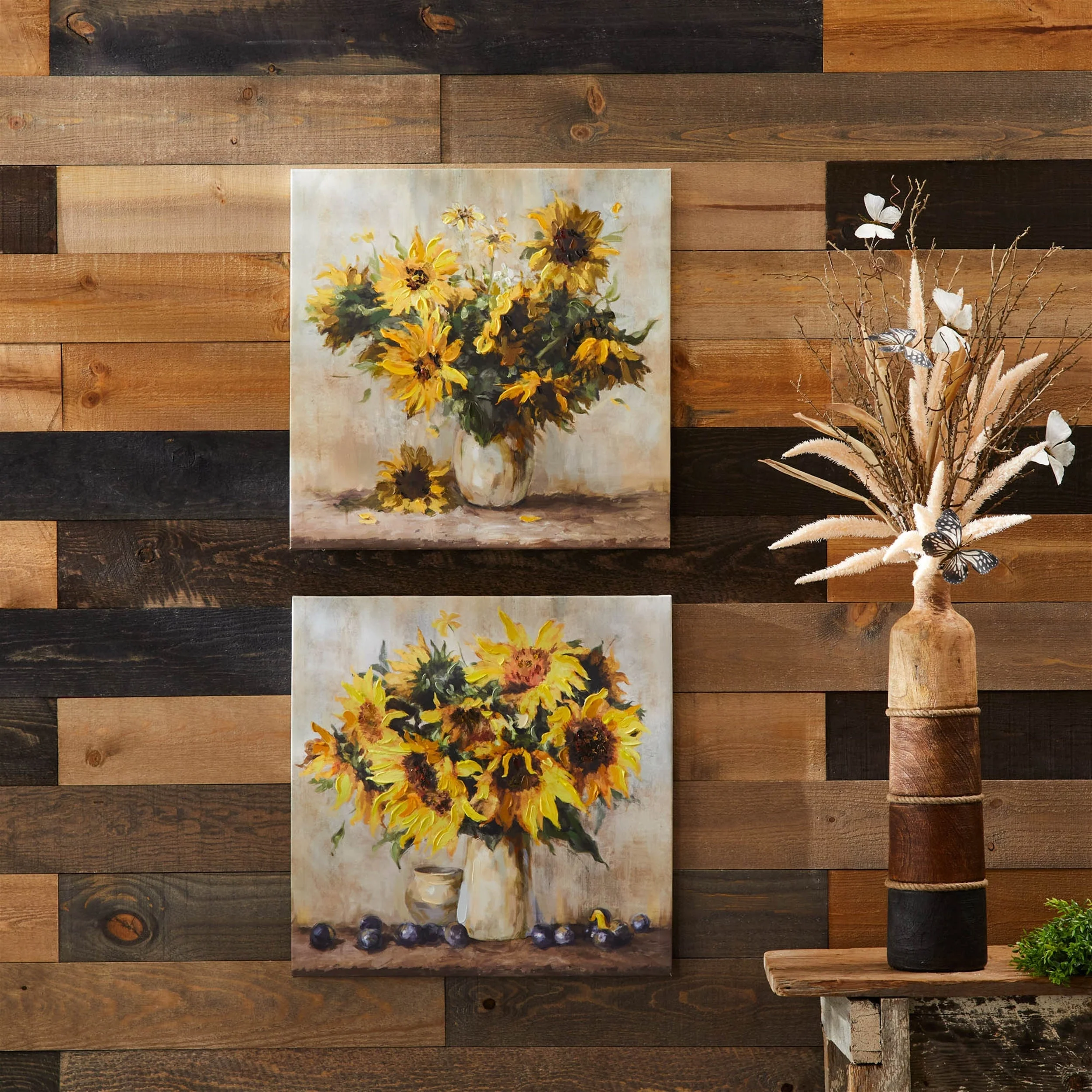 Sunflower Vase Canvas Wall Art 32"L - Image 2