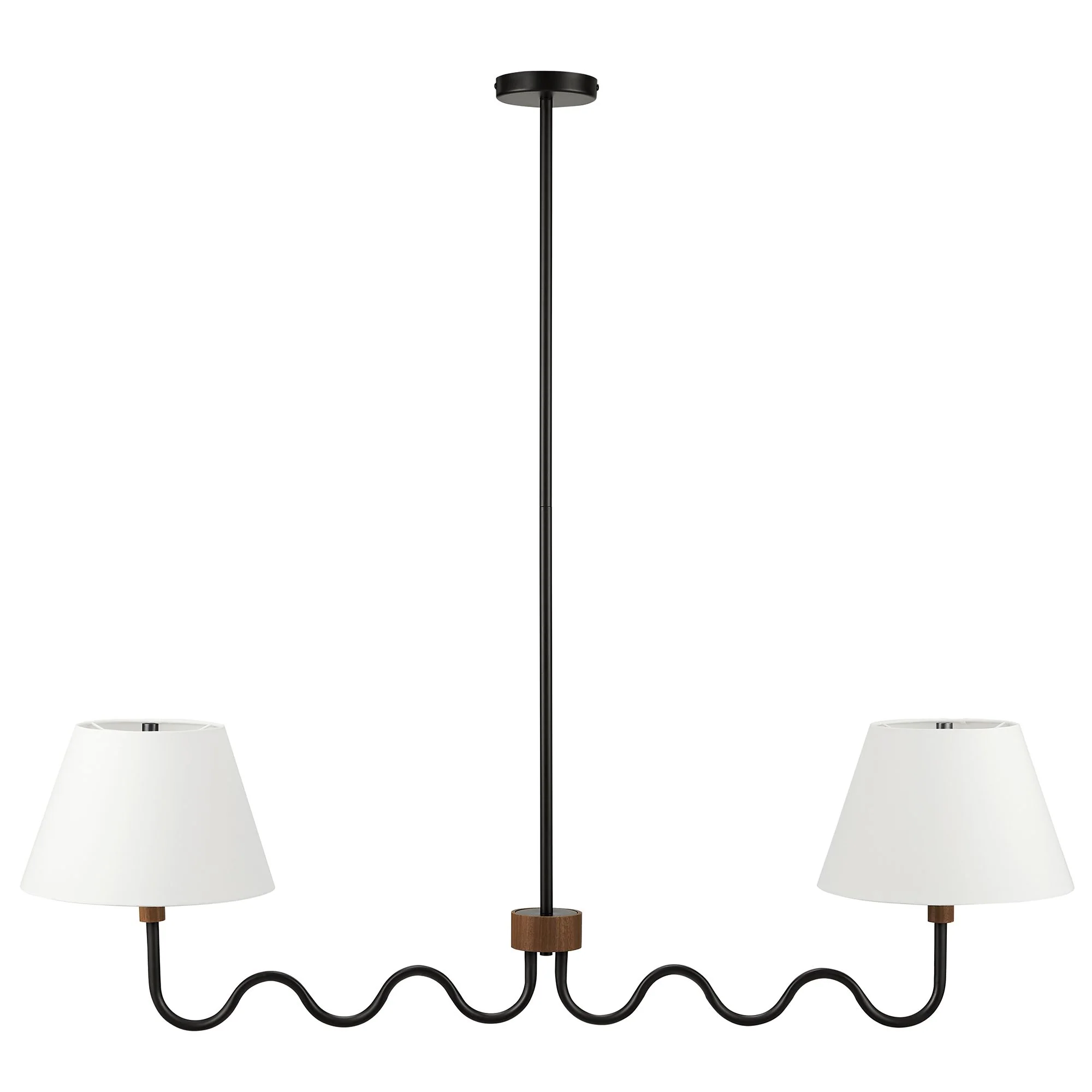Sunlit Squiggle 2-Arm Pendant Light by Modway - Image 5