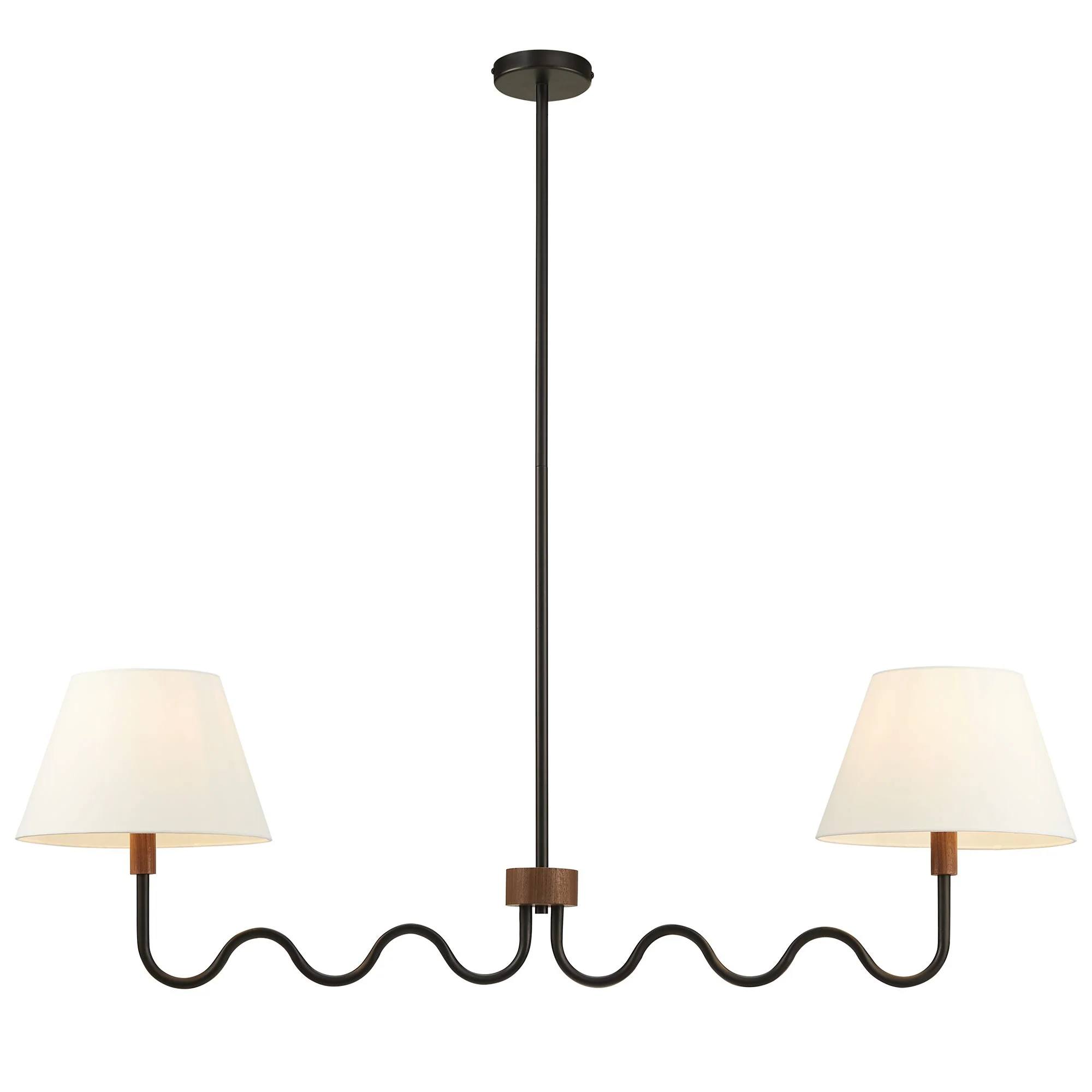 Sunlit Squiggle 2-Arm Pendant Light by Modway - Image 6