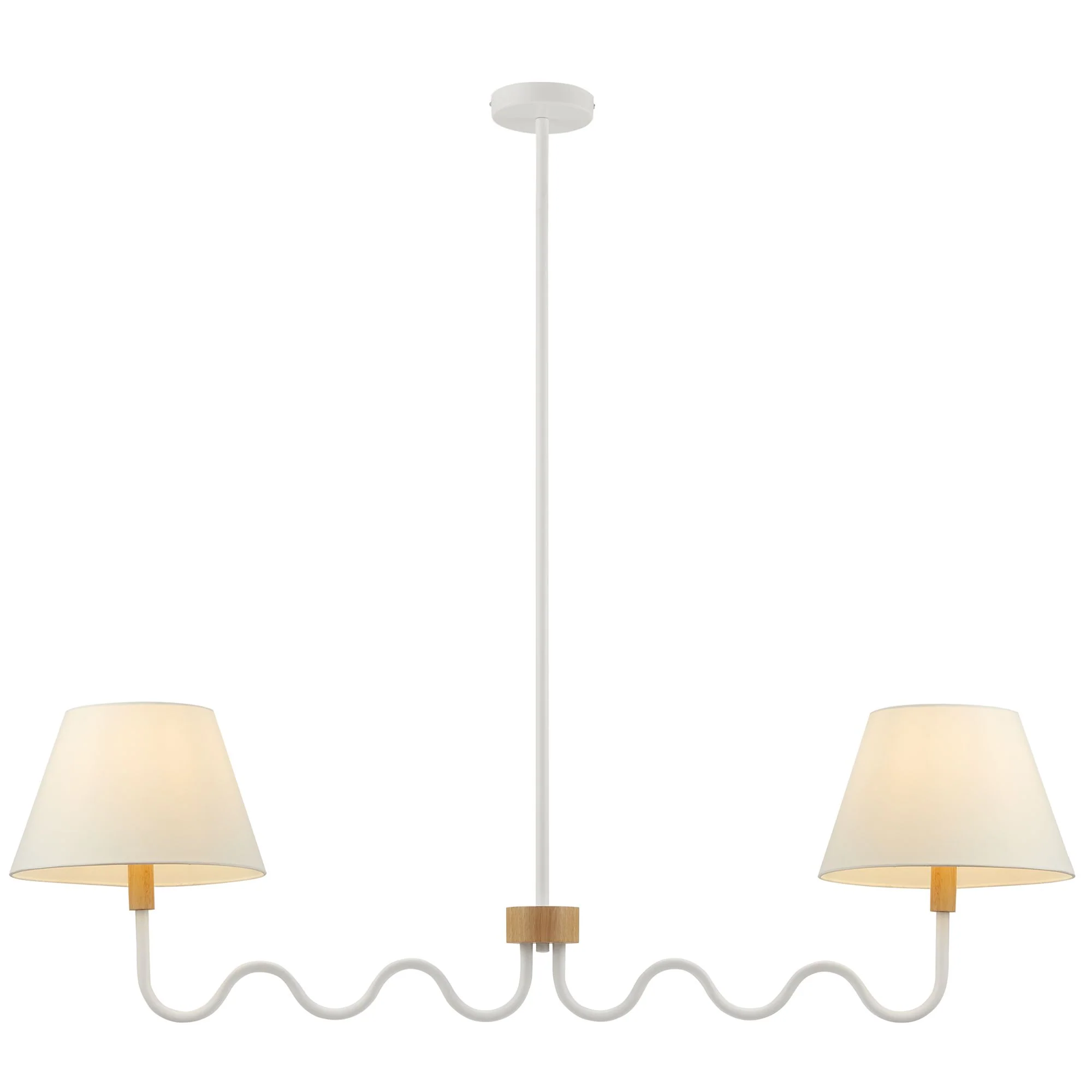 Sunlit Squiggle 2-Arm Pendant Light by Modway - Image 9