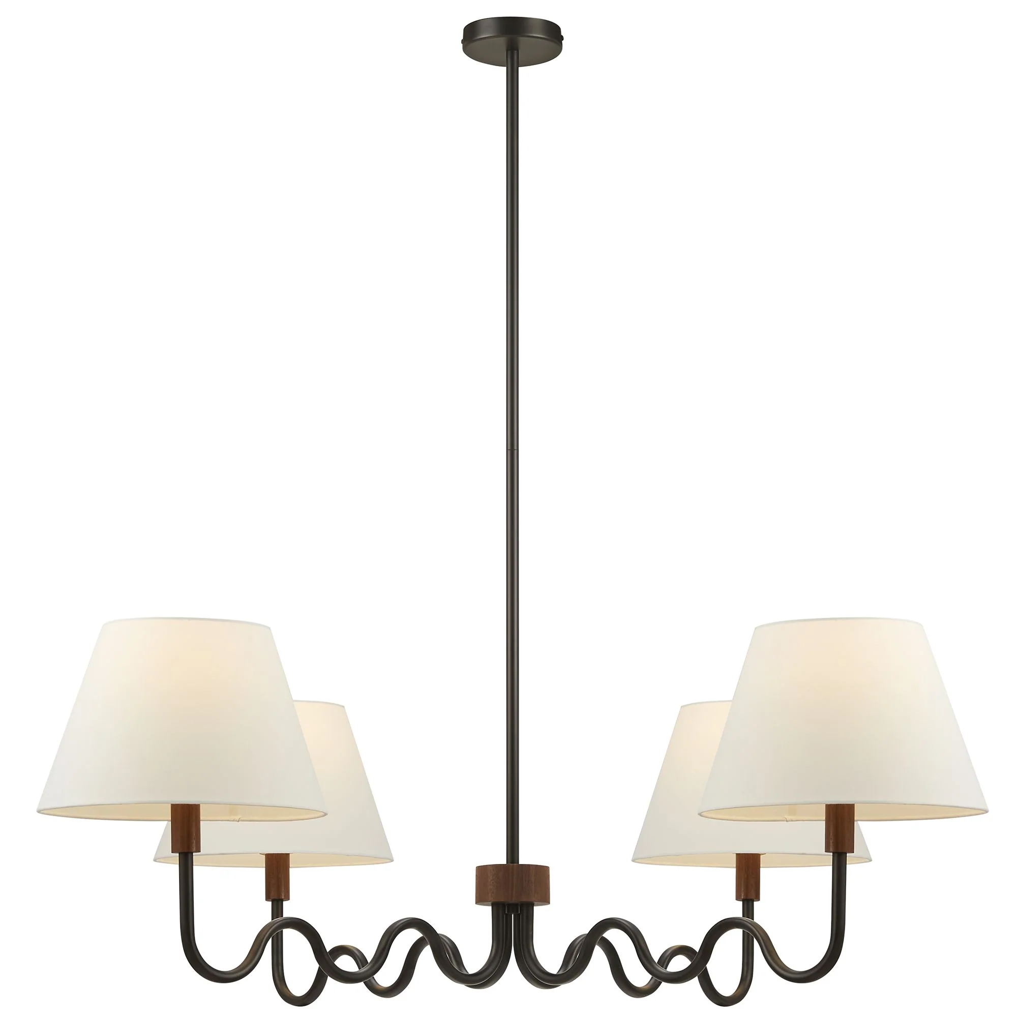 Sunlit Squiggle 4-Arm Pendant Light by Modway - Image 5