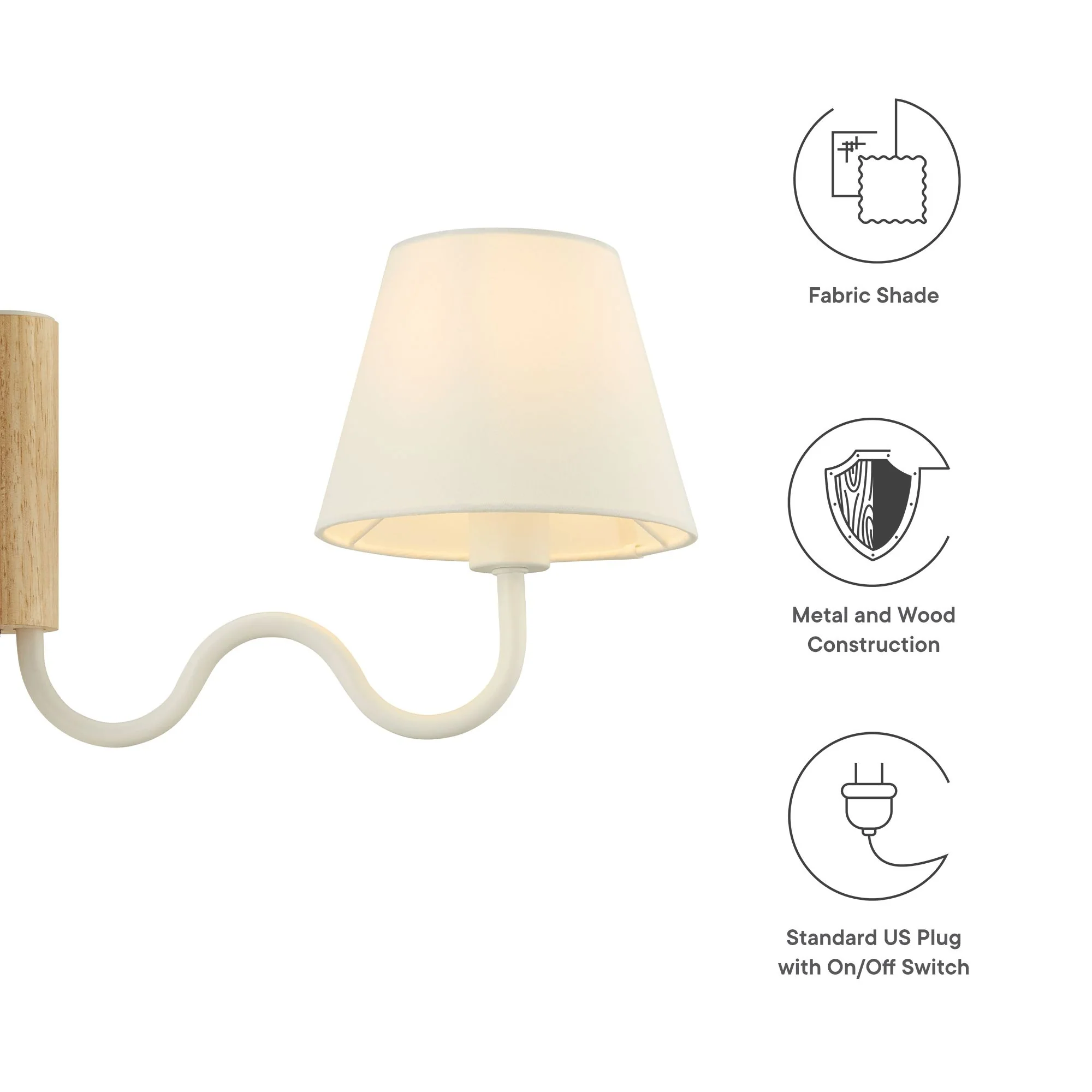 Sunlit Squiggle Arm Wall Sconce by Modway - Image 11