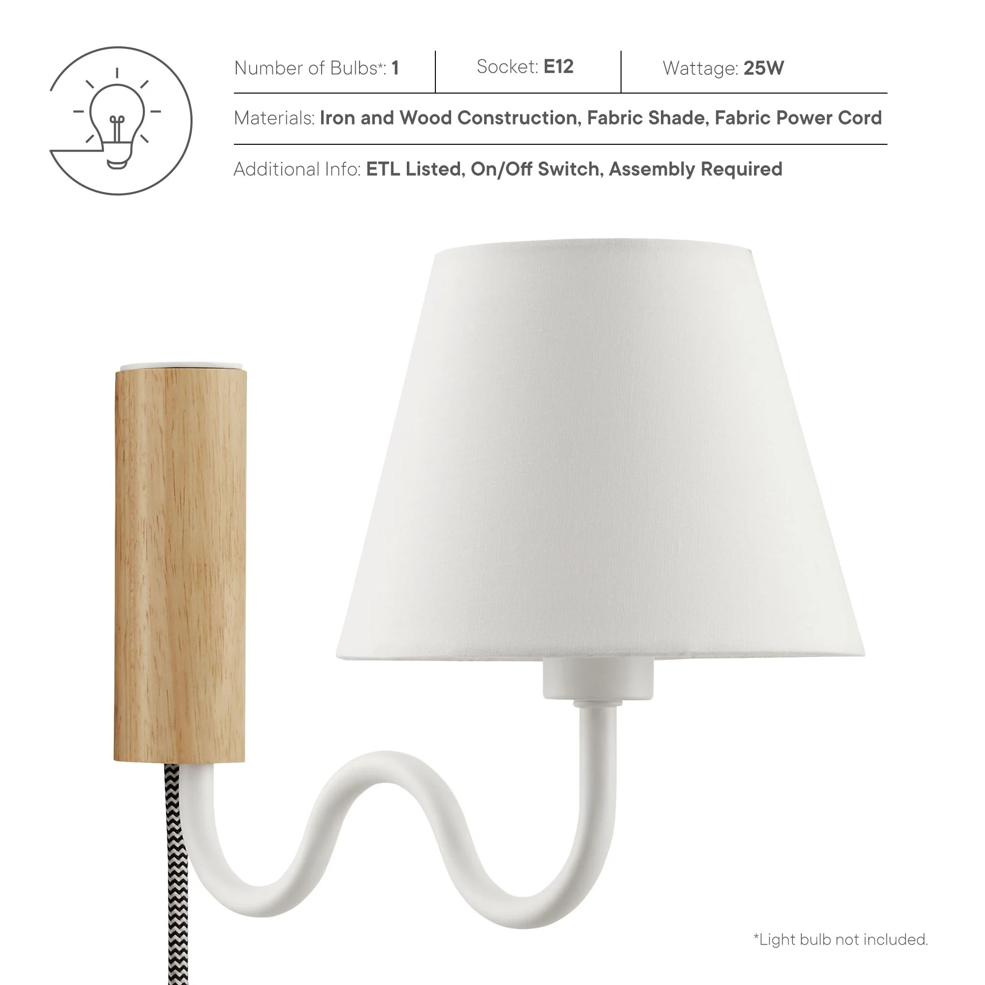 Sunlit Squiggle Arm Wall Sconce by Modway - Image 12