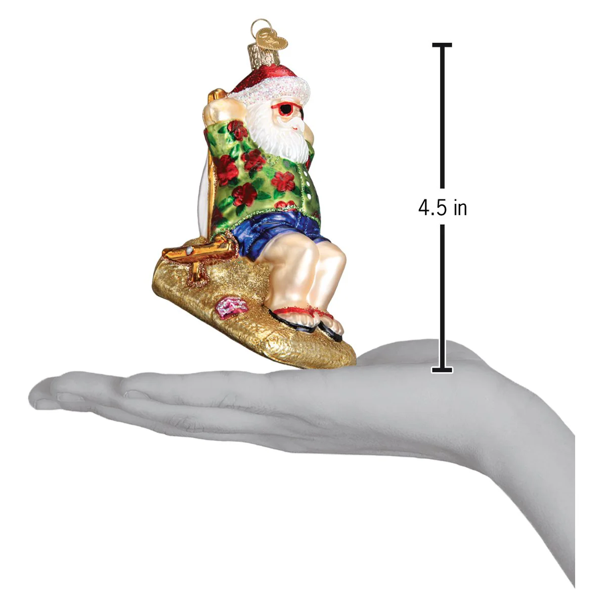Sunning Santa Ornament by Old World Christmas - Image 6