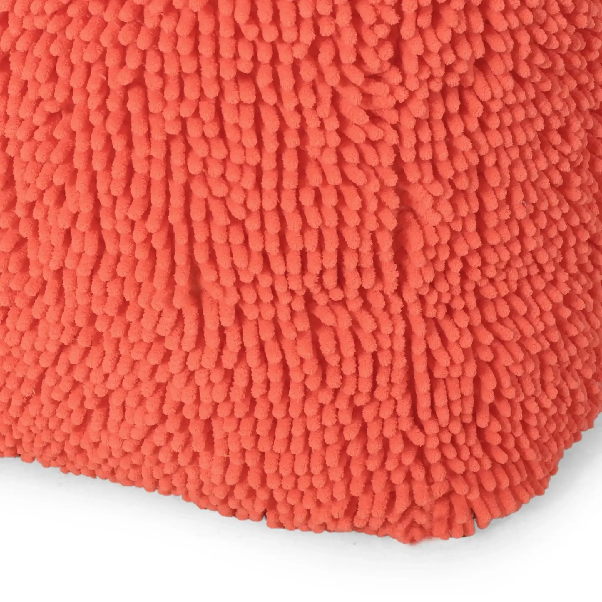 Sunny Square Pouf - Versatile Ottoman or Floor Cushion in Coral - Image 5