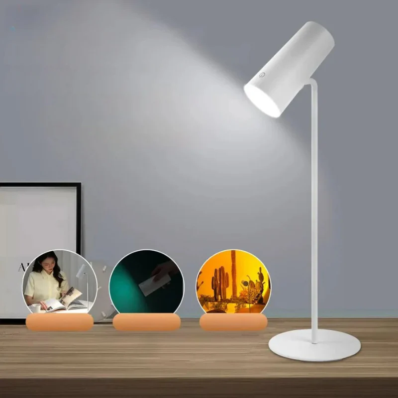 Sunset Eye Protection Table Lamp USB Touch Dimming Reading Light for Bedroom Desk - Image 6