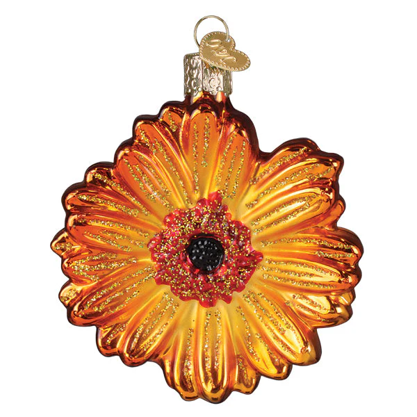 Sunset Gerbera Daisy Ornament by Old World Christmas - Image 2