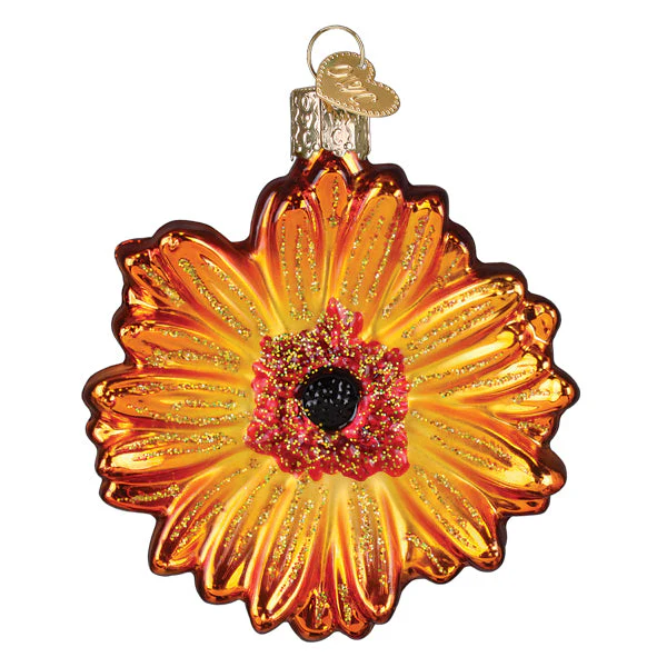 Sunset Gerbera Daisy Ornament by Old World Christmas - Image 3