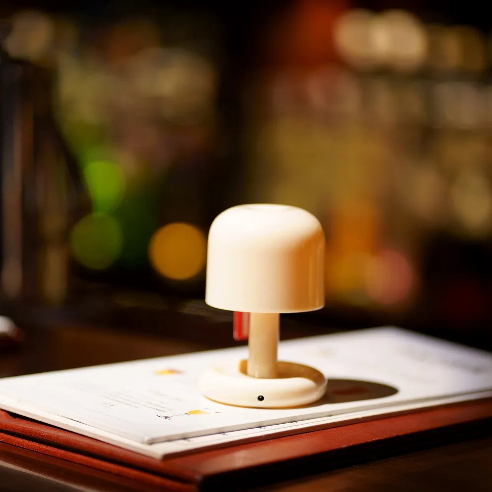 Sunset Night Lamp Mushroom LED Rechargeable Mini Desktop Light for Home Bedroom Decor - Image 5