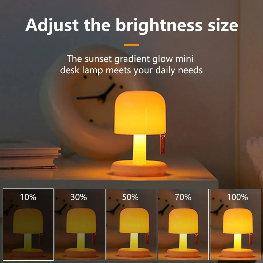 Sunset Night Light LED Table Lamp – Mini USB Rechargeable Mood Desk Bedside Lamp - Image 7