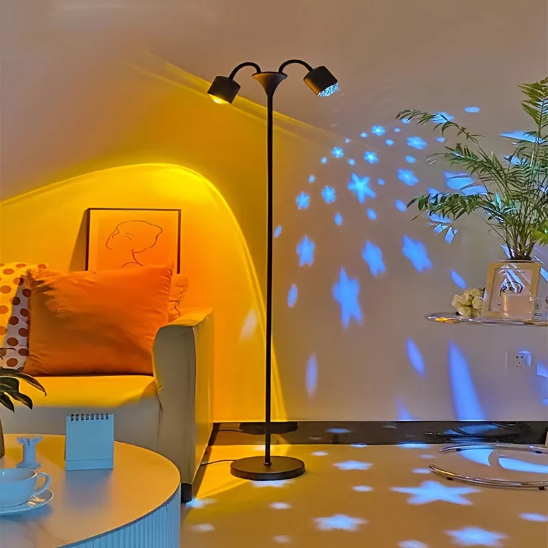 Sunset Ocean Wave Projector – Double RGB Mood Lamp with 360° Rotation & DIY Color - Image 2