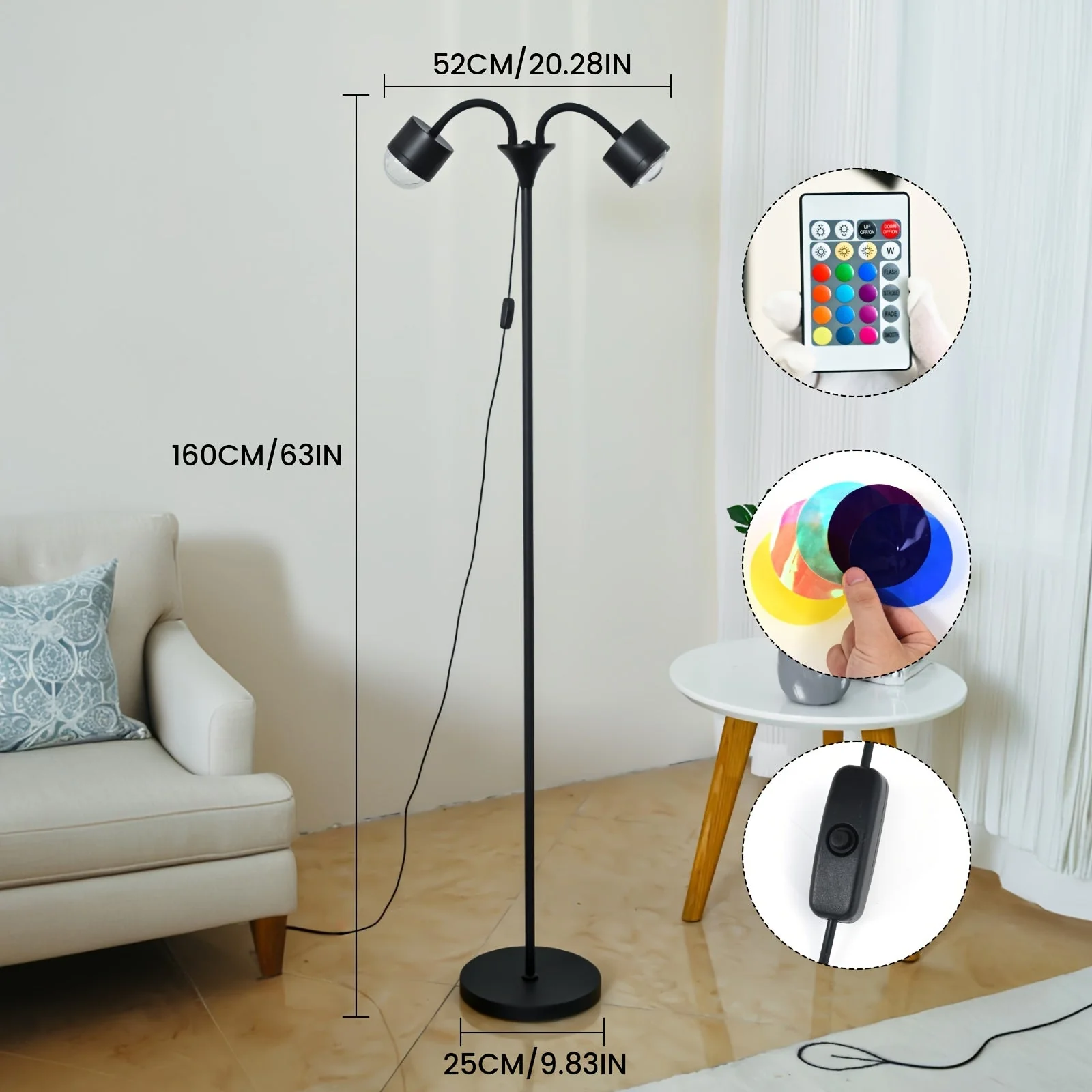 Sunset Ocean Wave Projector – Double RGB Mood Lamp with 360° Rotation & DIY Color - Image 4