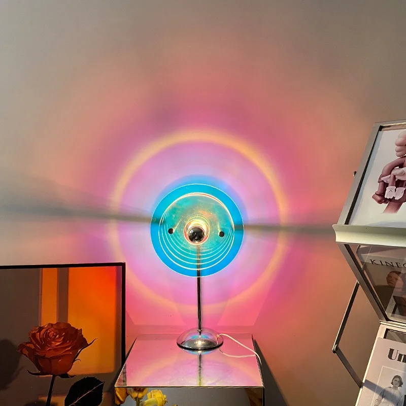 Sunset Projection Lamp Rainbow LED Night Light USB Photography Wall Decor - Image 2