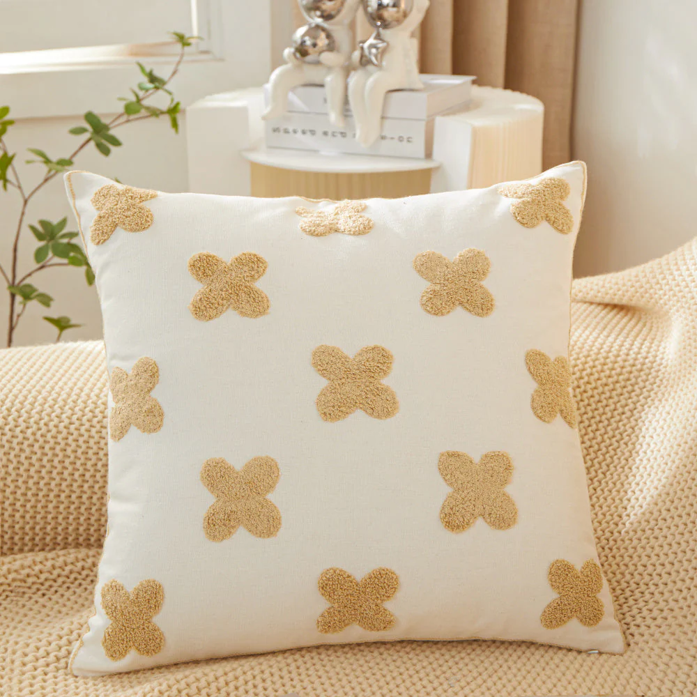 Sunshine Blossom Whimsical Floral Square Throw Pillow (With 450g insert) 18''x18'' set of 2 - Image 5