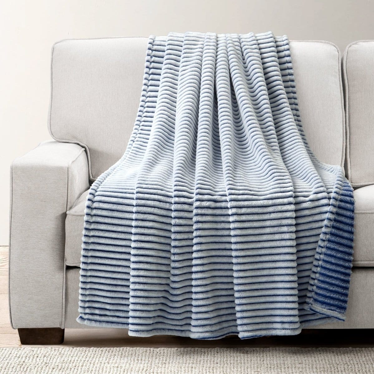 Super Cozy Ultra Soft Ribbed Faux Fur Throw - Image 2