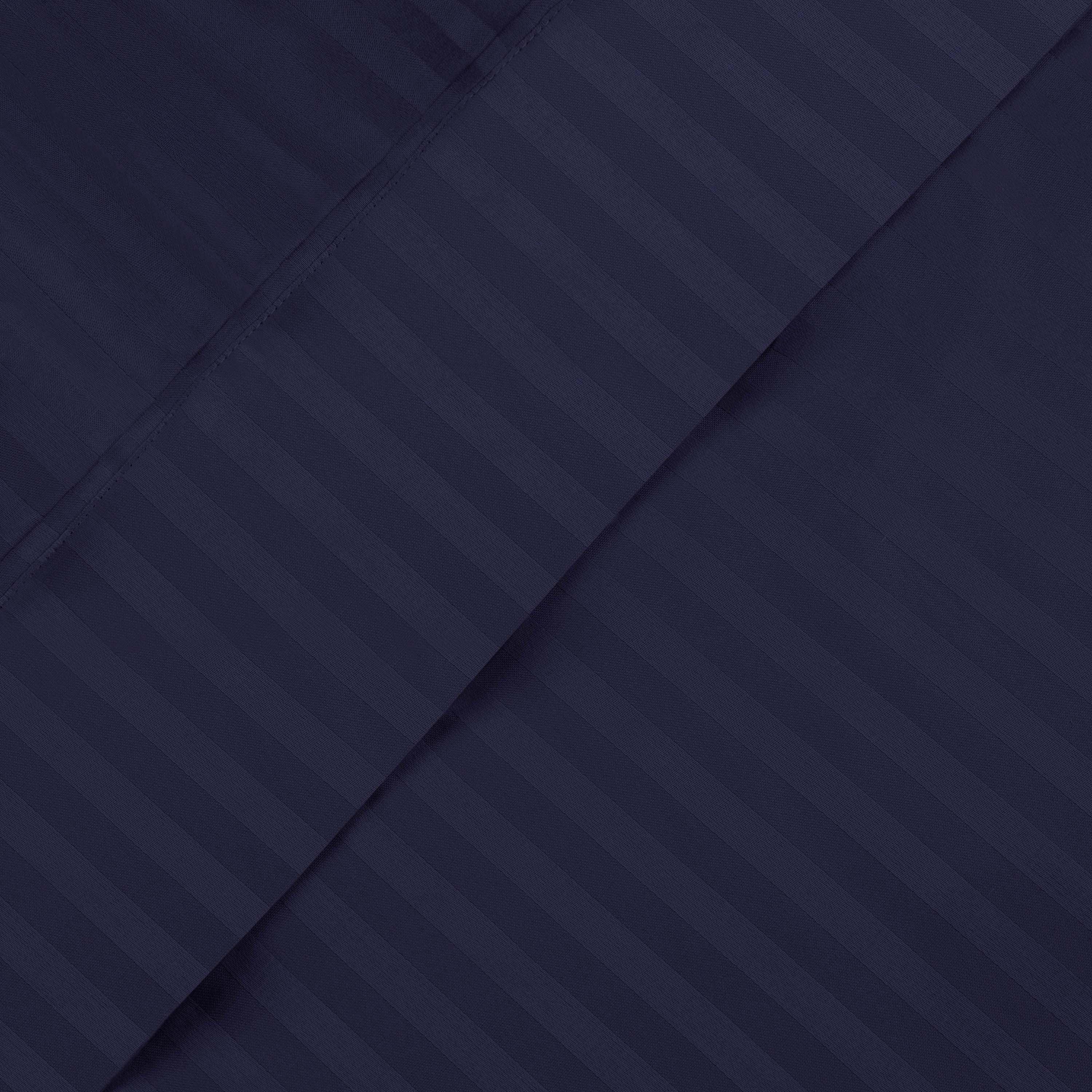 650 Thread Count Egyptian Cotton Sateen Stripe Bed Sheet Set - Image 12