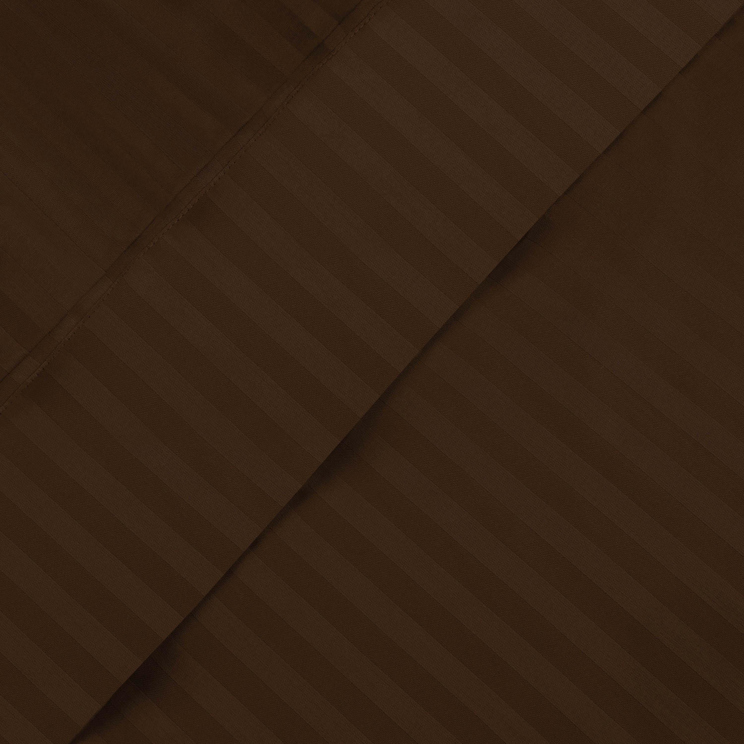 650 Thread Count Egyptian Cotton Sateen Stripe Bed Sheet Set - Image 18