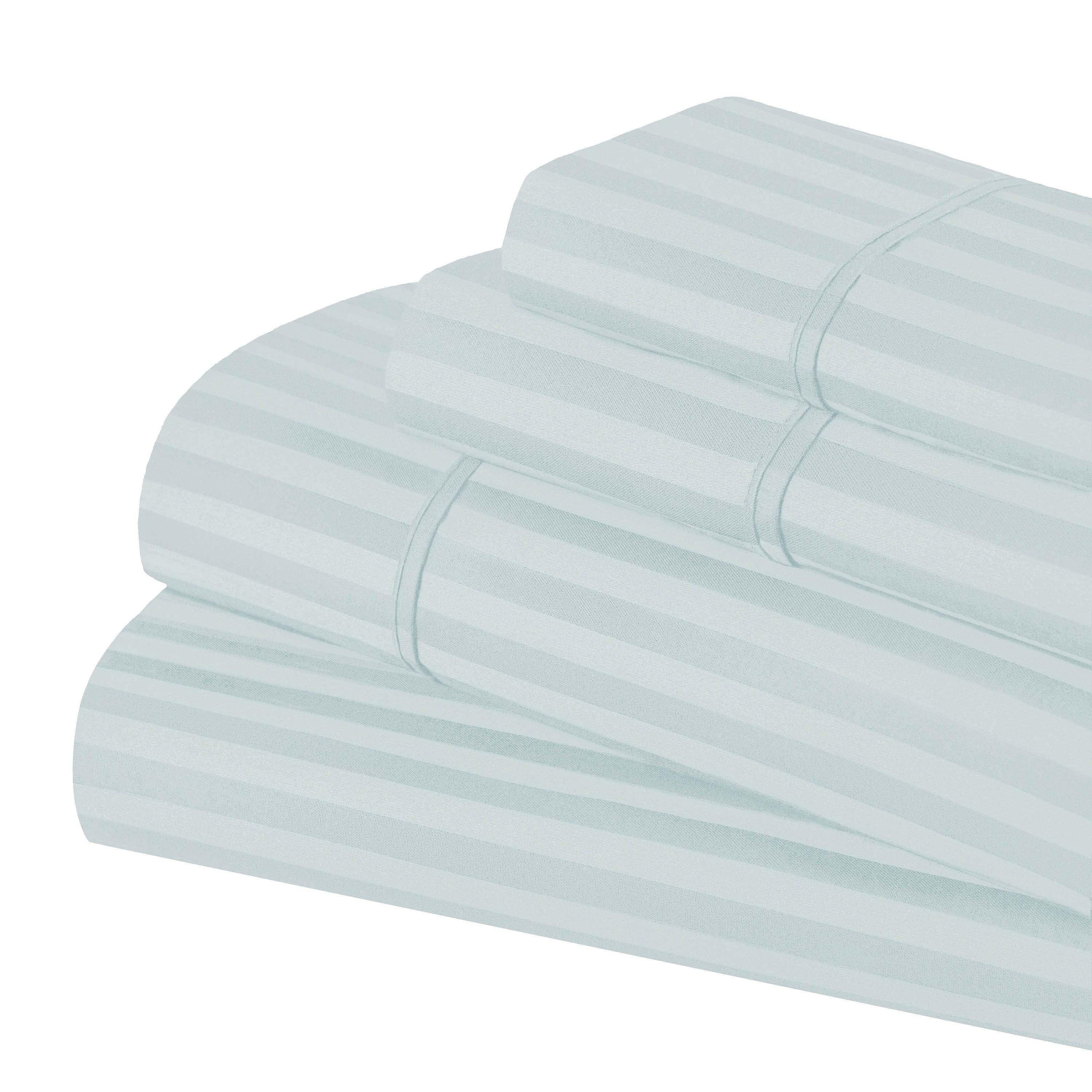 650 Thread Count Egyptian Cotton Sateen Stripe Bed Sheet Set - Image 24