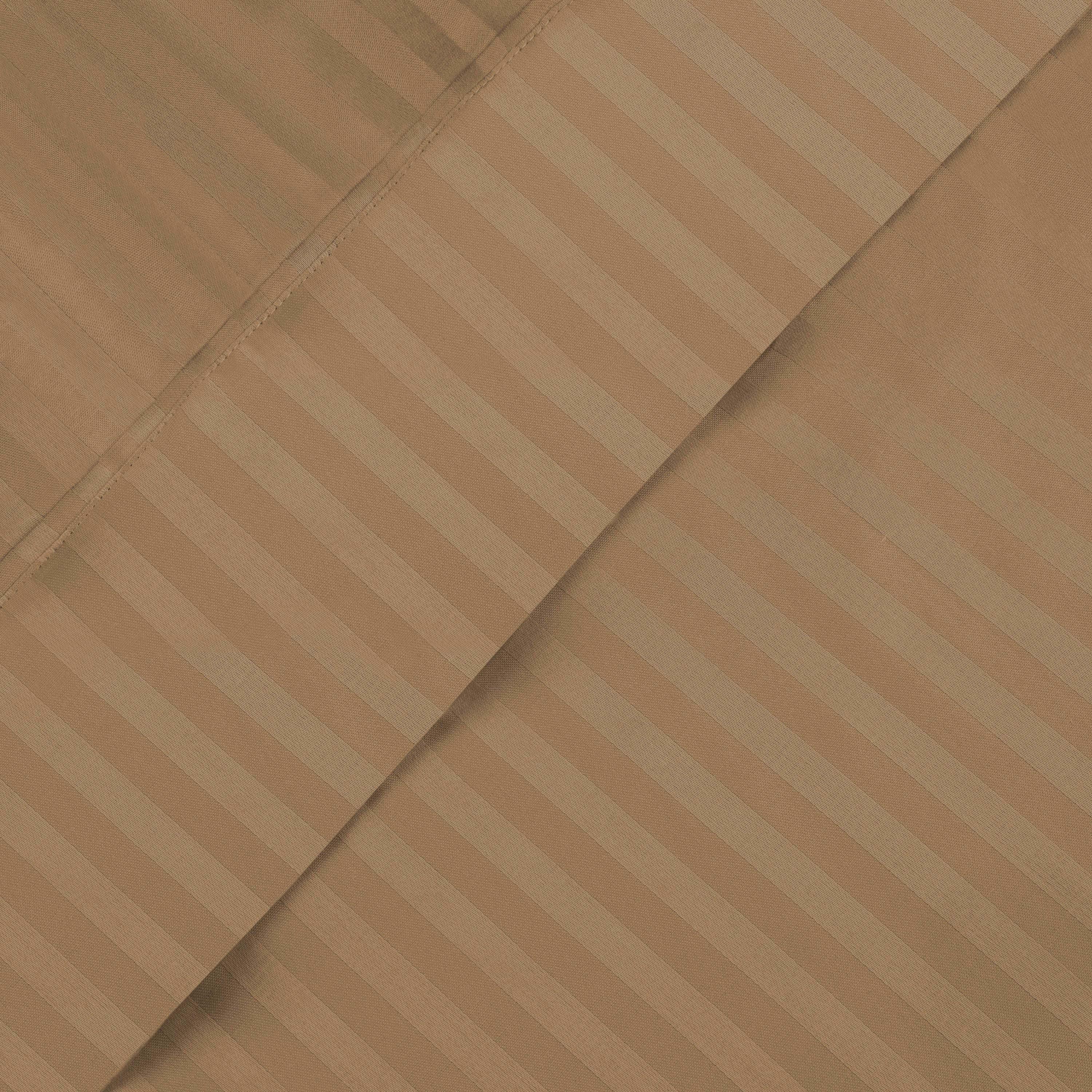 650 Thread Count Egyptian Cotton Sateen Stripe Bed Sheet Set - Image 28