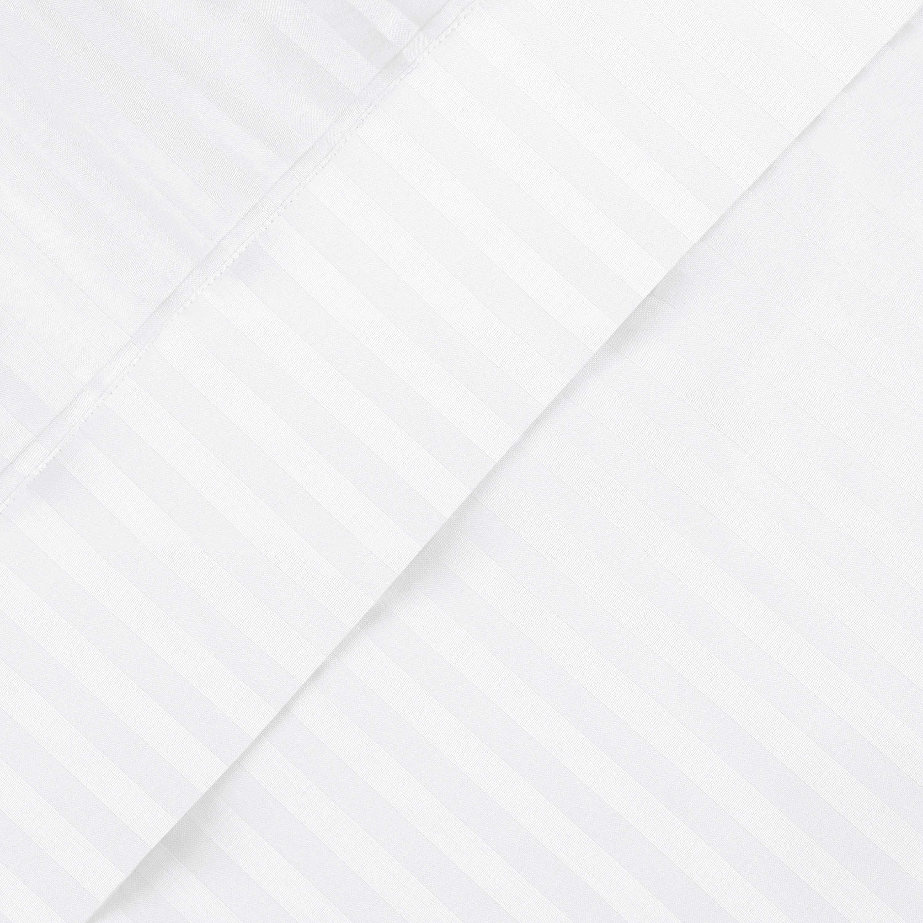 650 Thread Count Egyptian Cotton Sateen Stripe Bed Sheet Set - Image 3