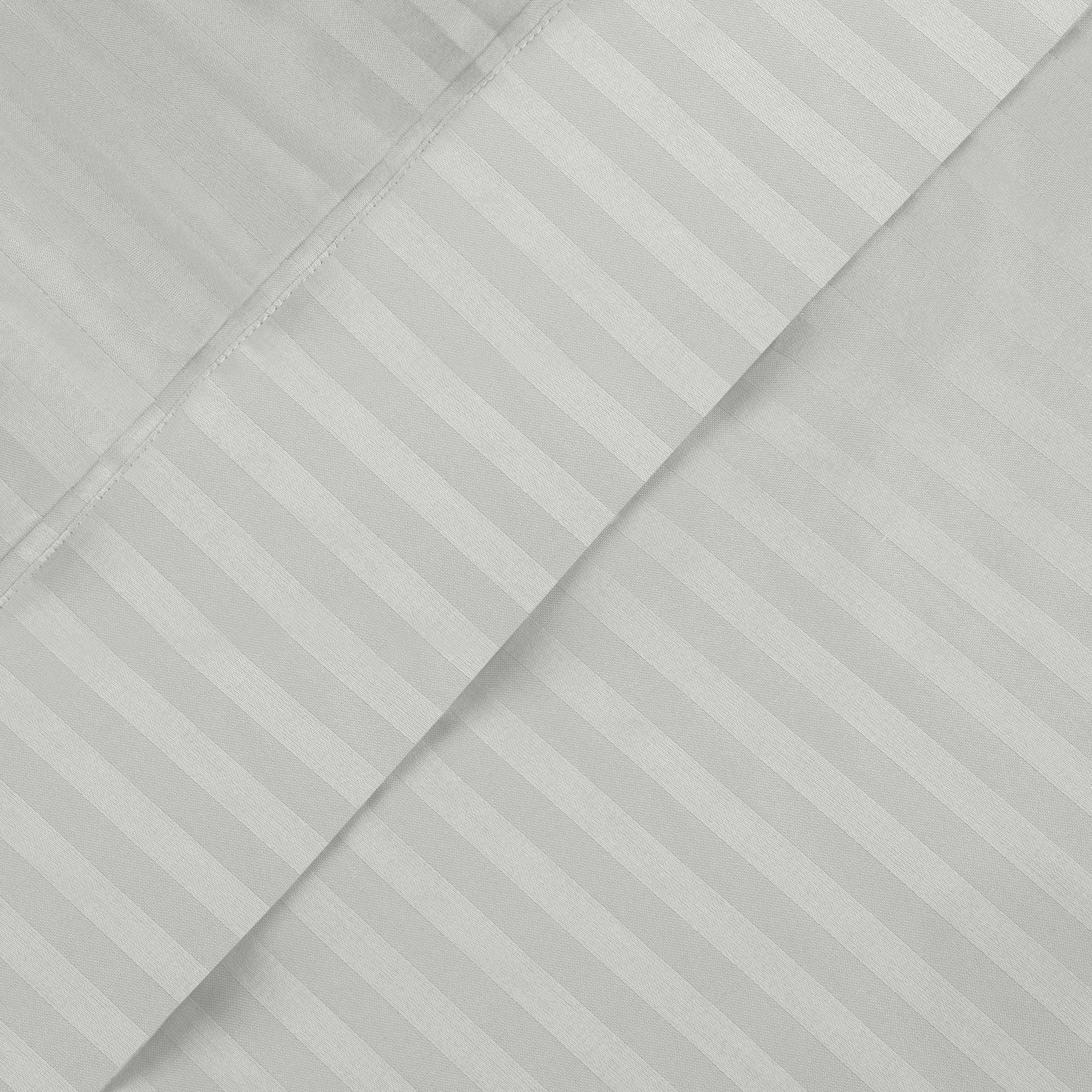 650 Thread Count Egyptian Cotton Sateen Stripe Bed Sheet Set - Image 9