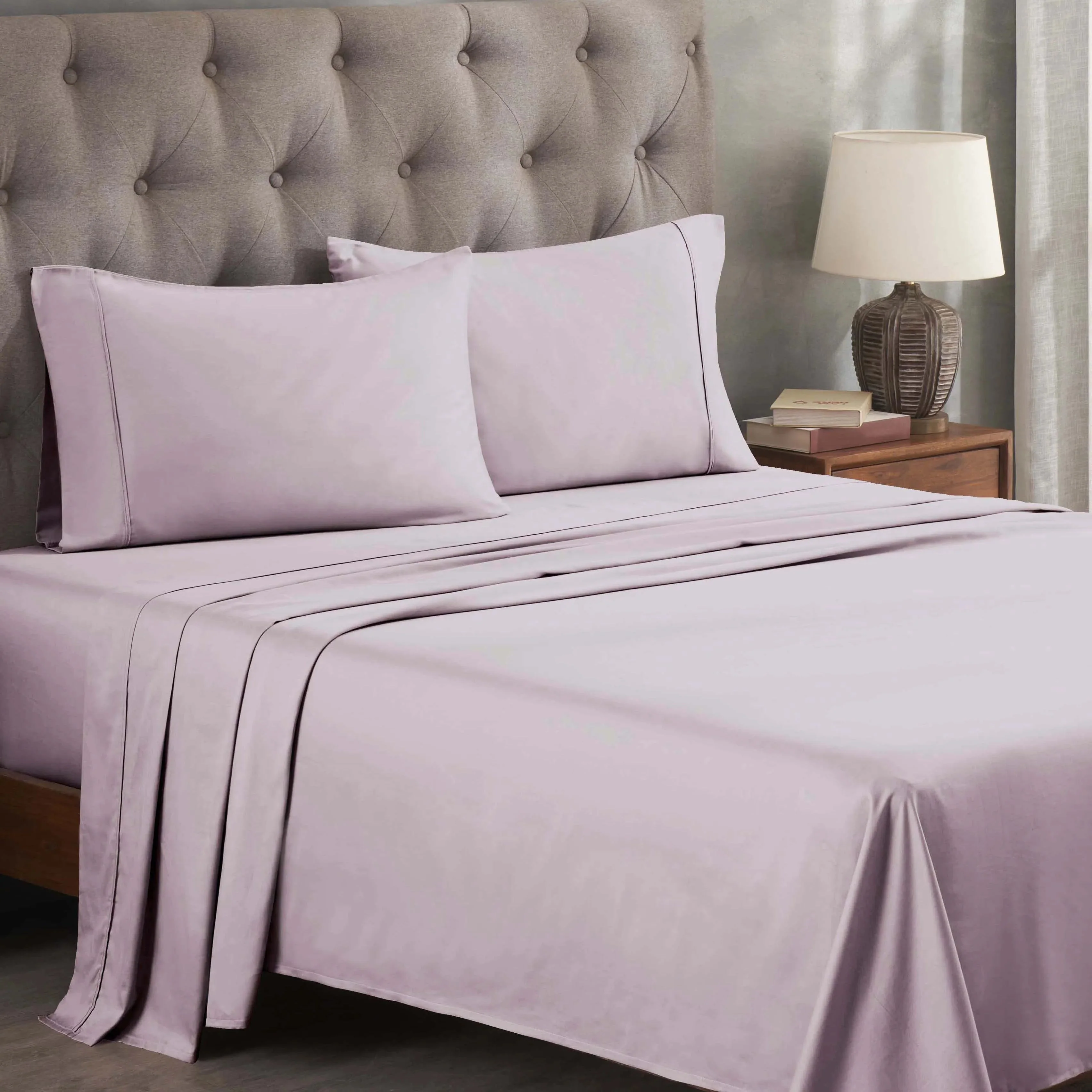 300 Thread Count Egyptian Cotton Sateen Bed Sheet Set - Image 16