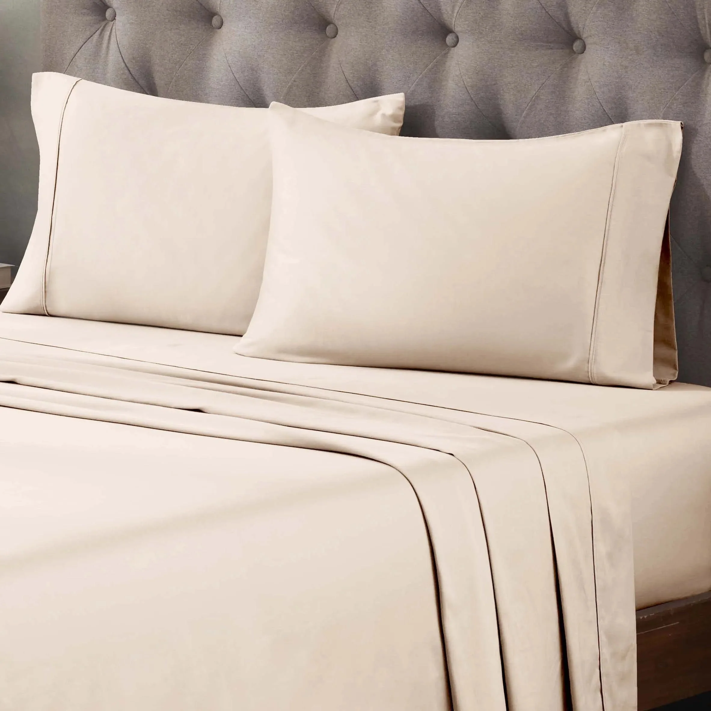 400 Thread Count Egyptian Cotton Sateen Bed Sheet Set - Image 5