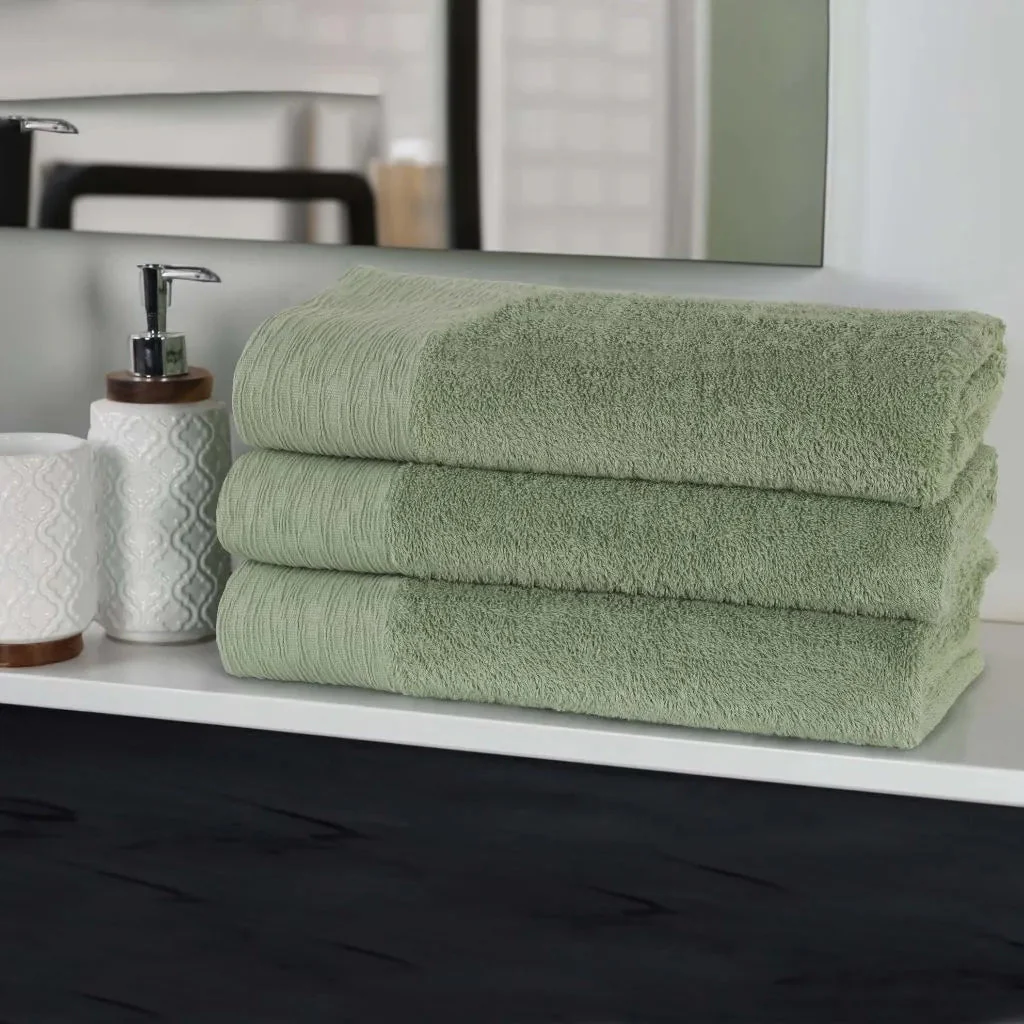 Rayon from Bamboo Eco-Friendly Fluffy Soft Solid Bath Towel Set of 3 - Image 6