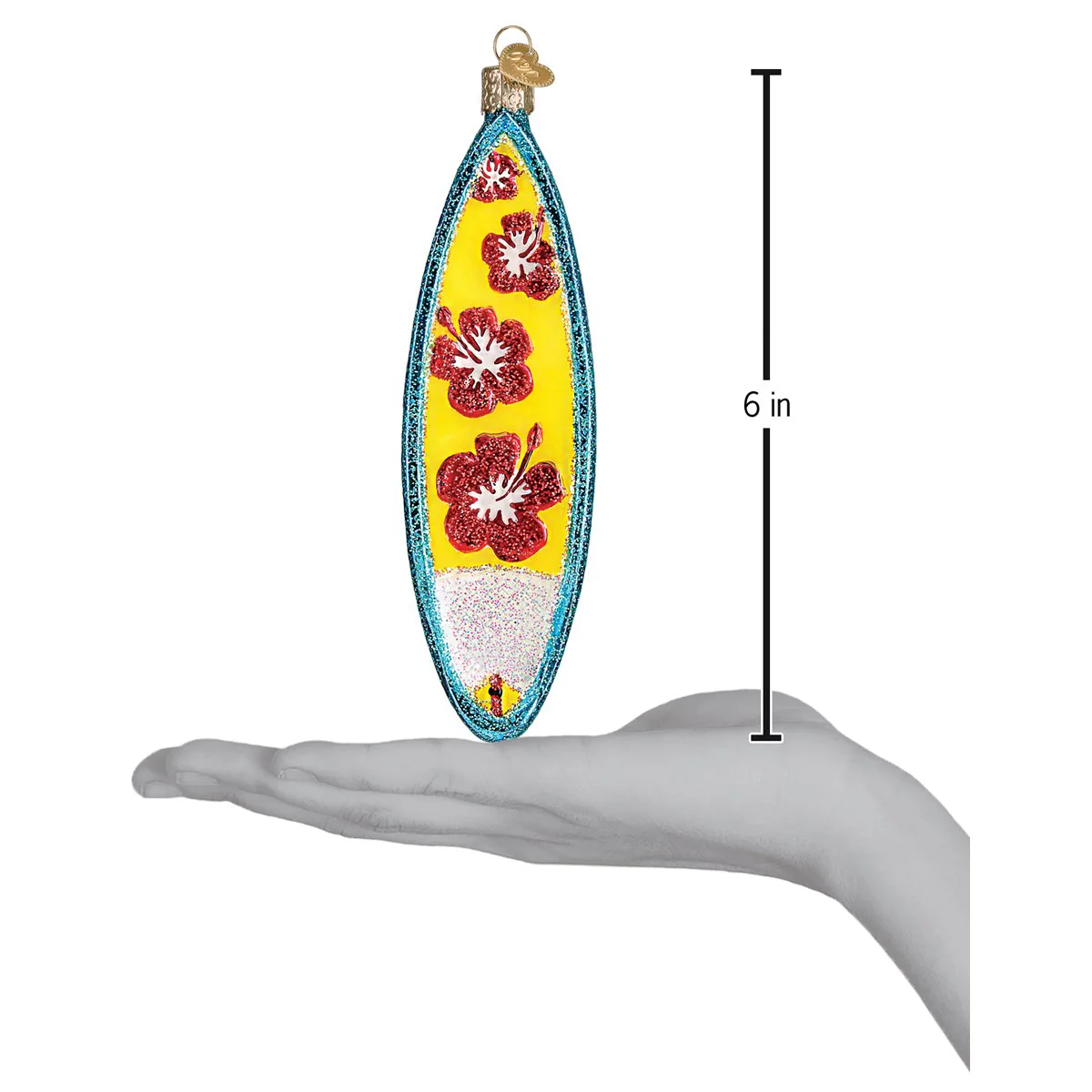 Surfboard Ornament 6x1.75x1.75 Inches by Old World Christmas - Image 6